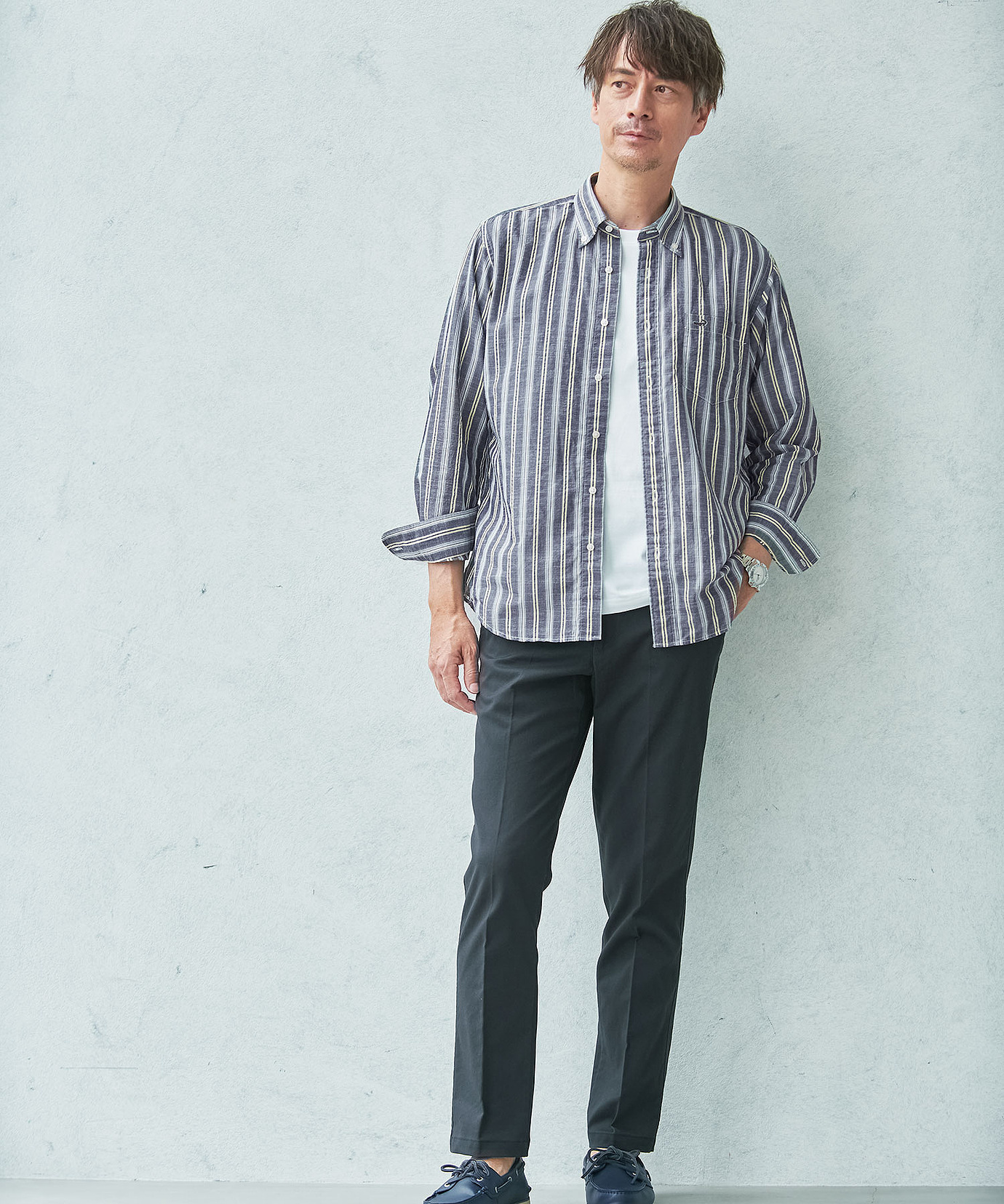 メンズ ストレッチ ノータック スマート チノパンツ【日本製生地】通販