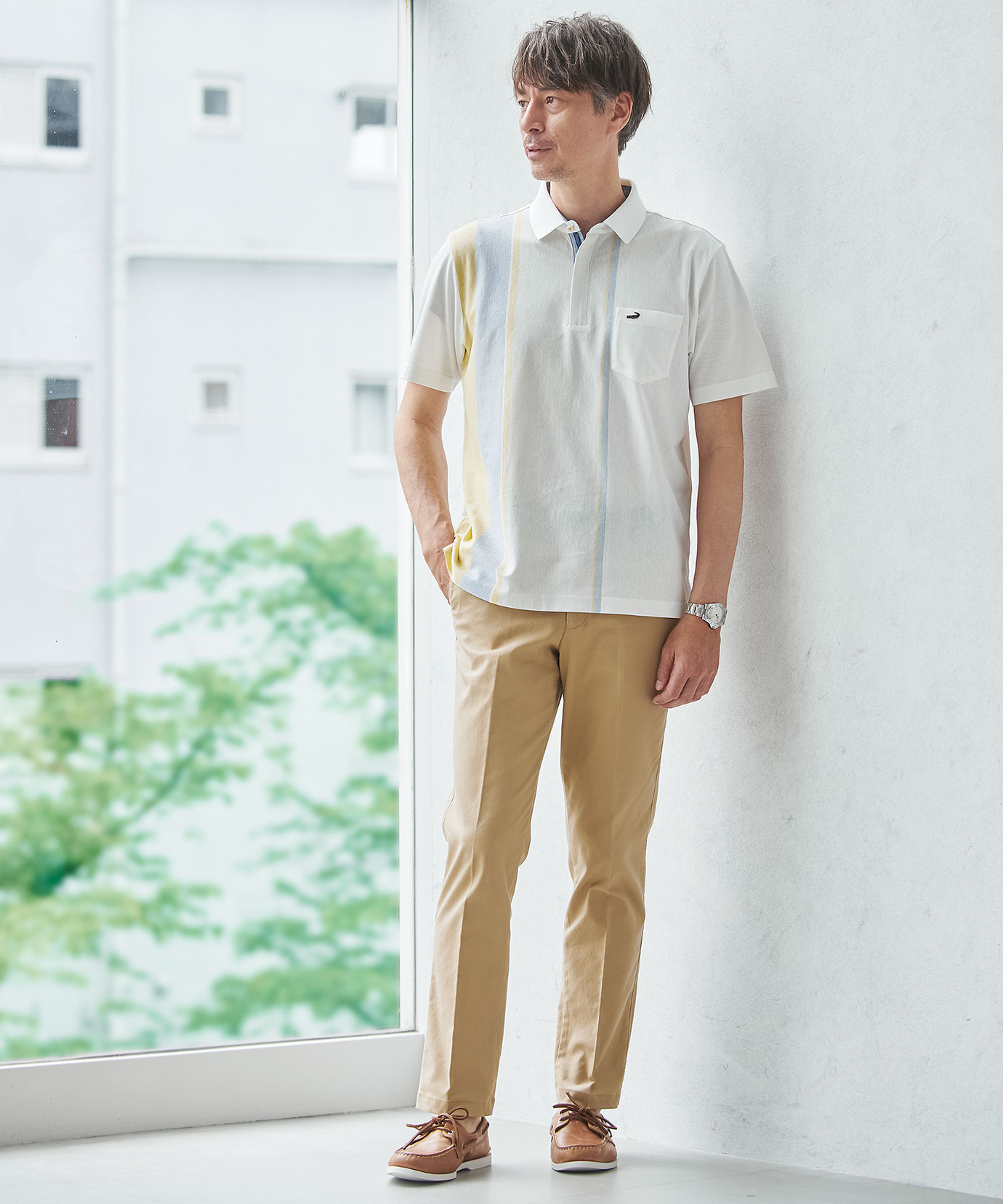 メンズ ストレッチ ノータック スマート チノパンツ【日本製生地】通販