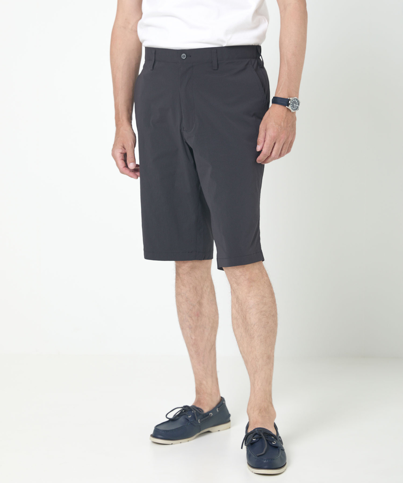 メンズ ナイロンストレッチ 無地 ショートパンツ通販 [1605-53508