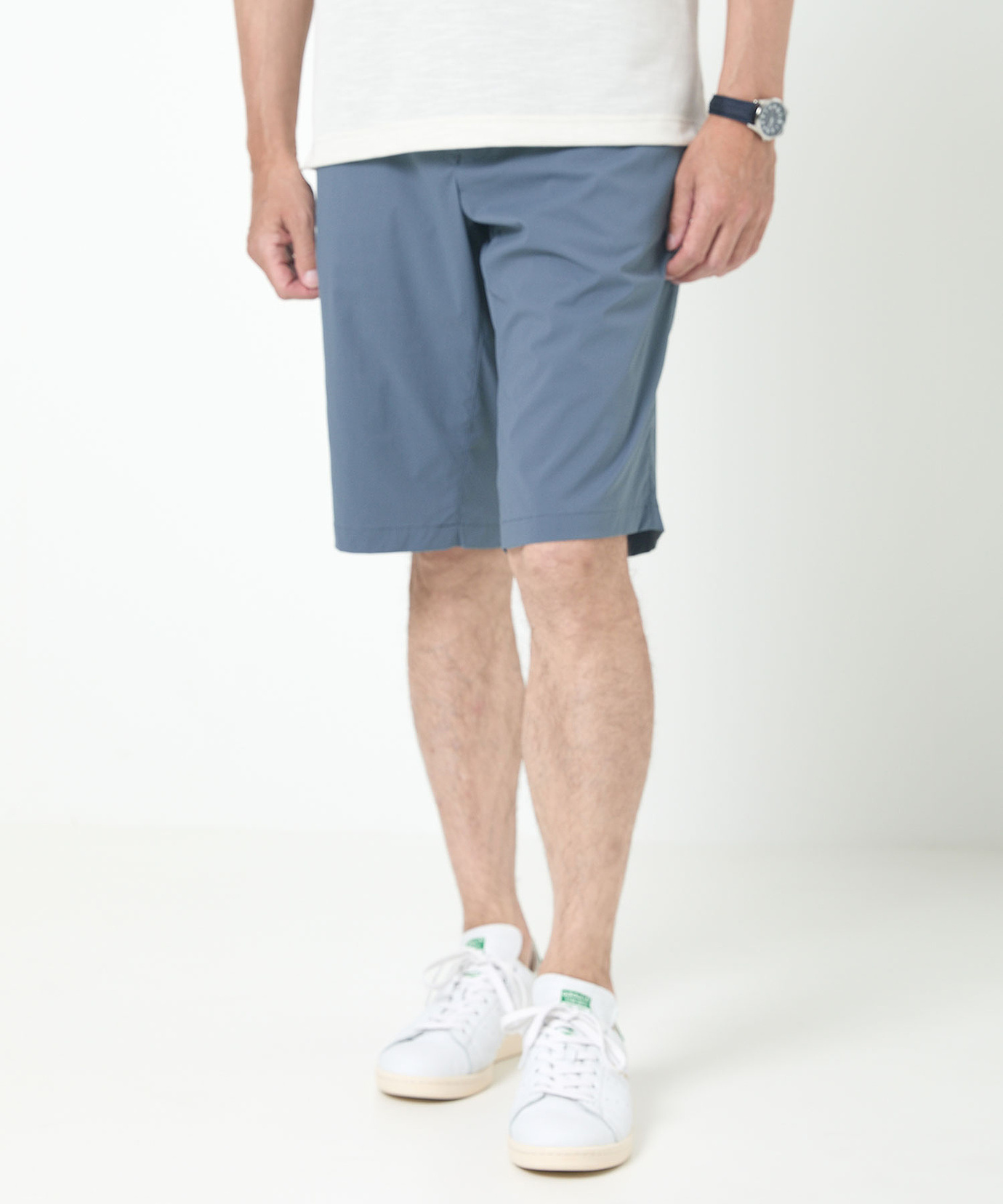 メンズ ナイロンストレッチ 無地 ショートパンツ通販 [1605-53508