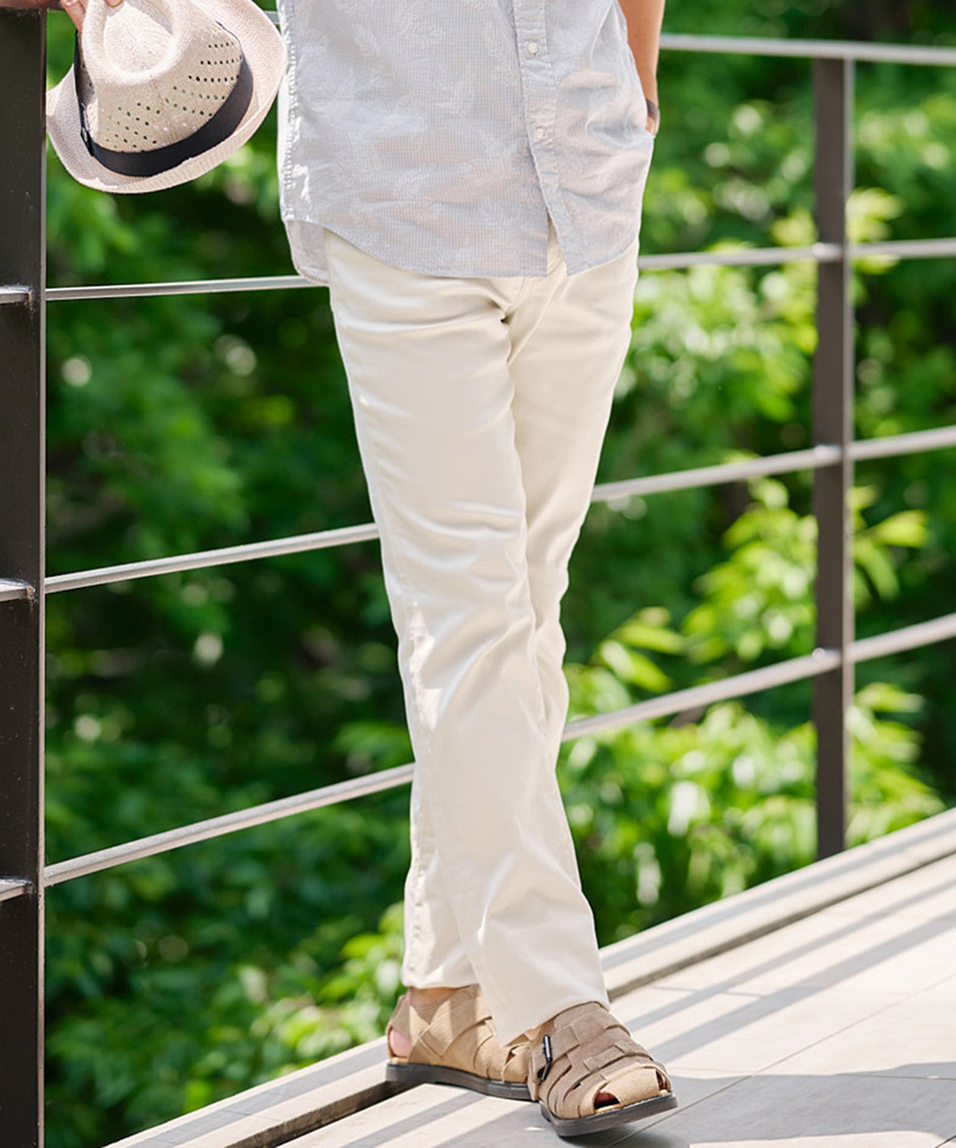 は*ま様 BEIGE,【洗える・VERY 6月号掲載】FICUS / デニムラッ メンズ ストレッチ 5P デニムパンツ【接触冷感】通販 [1605-63501