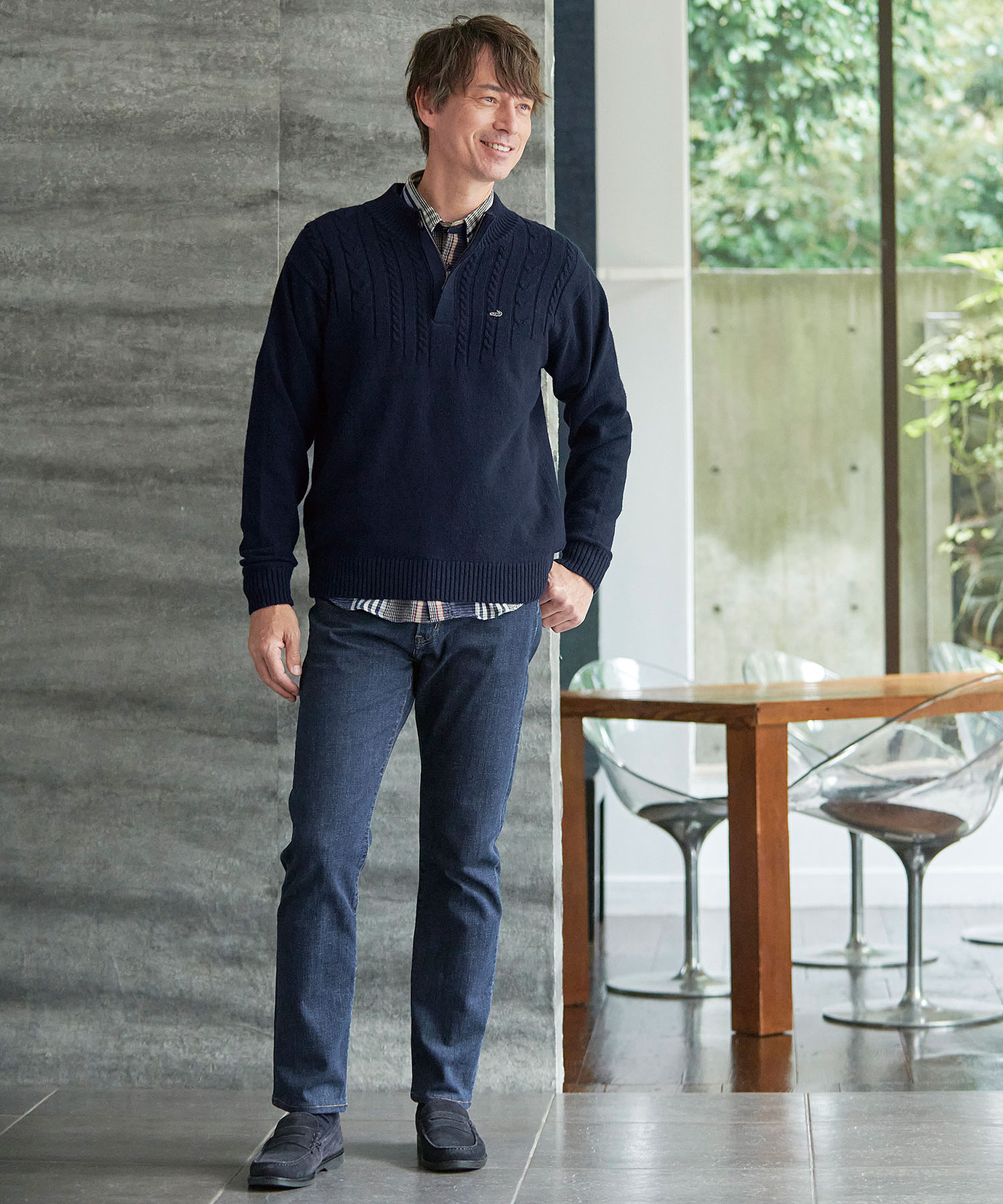 メンズ 5ポケット テーパード デニムパンツ通販 [1605-76500