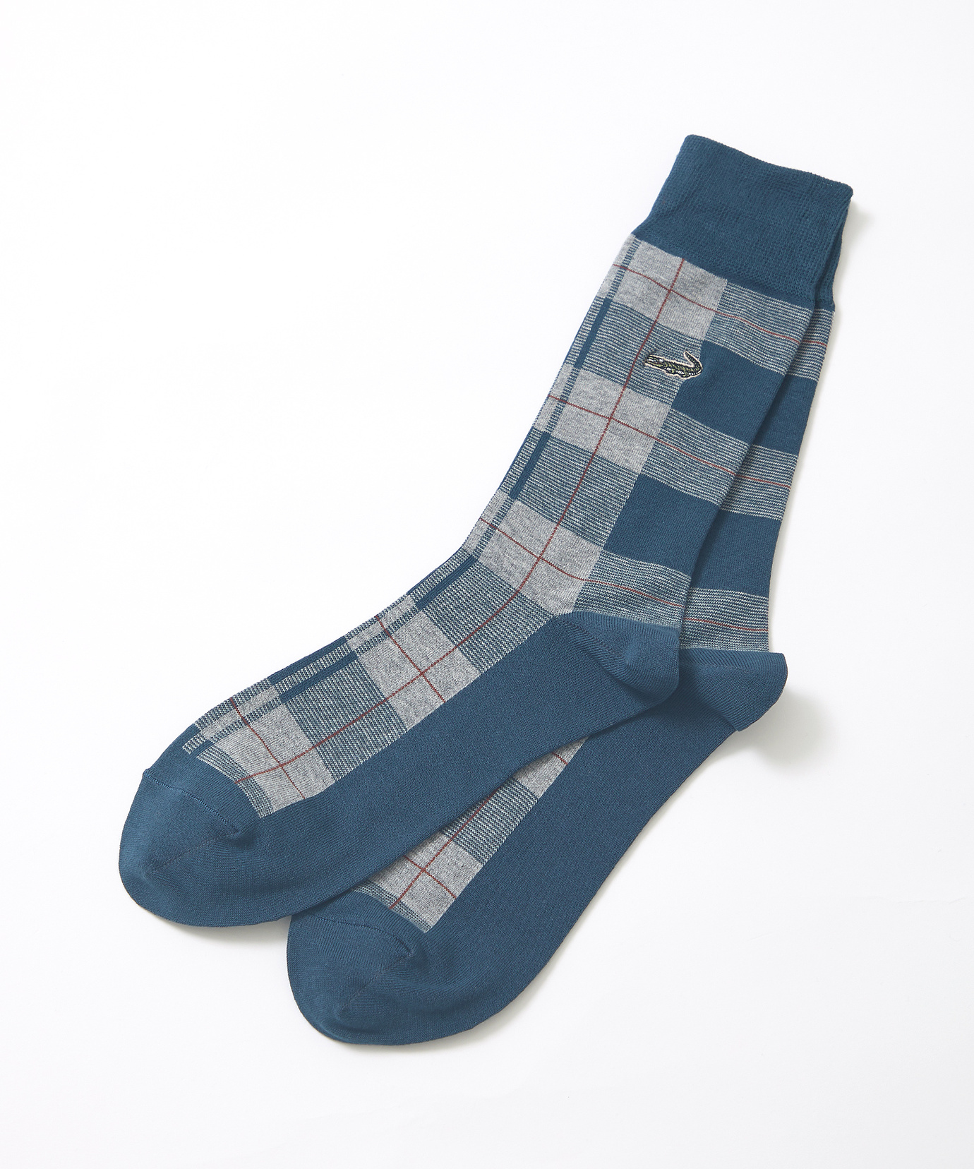 メンズ チェック柄 リブ ソックス通販 [1607-45701] - クロコダイル