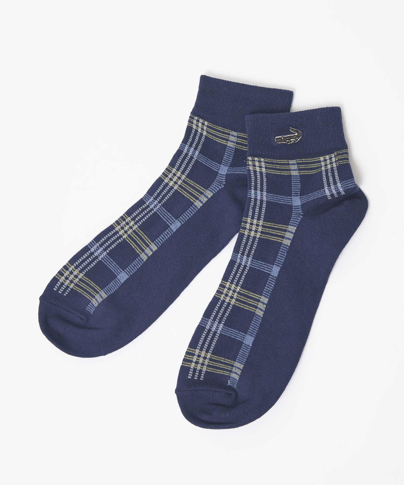 メンズ メランジボーダー チェック柄 ソックス通販 [1607-53703