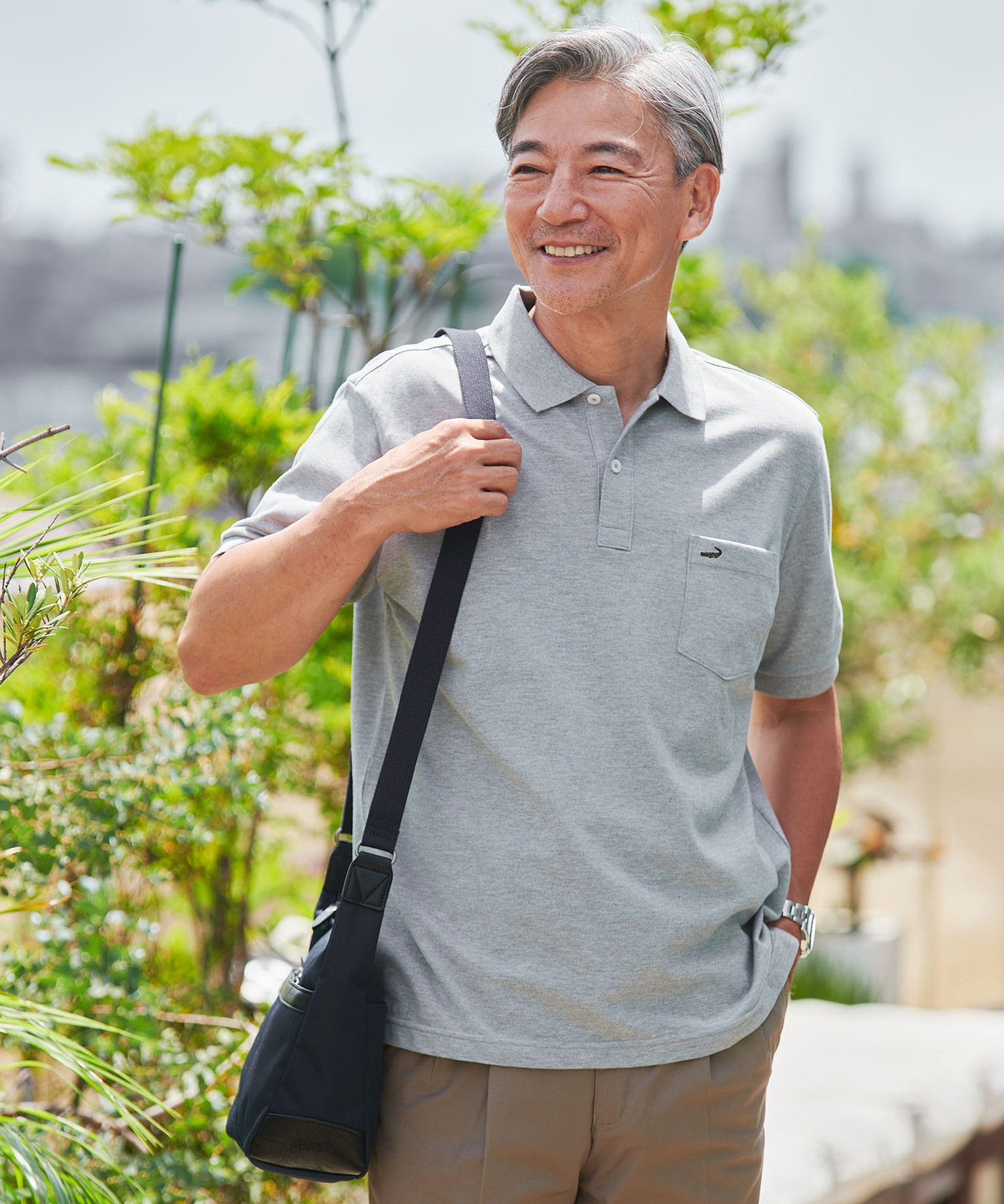 メンズ サファリテイスト ショルダーバッグ通販 [1608-53803