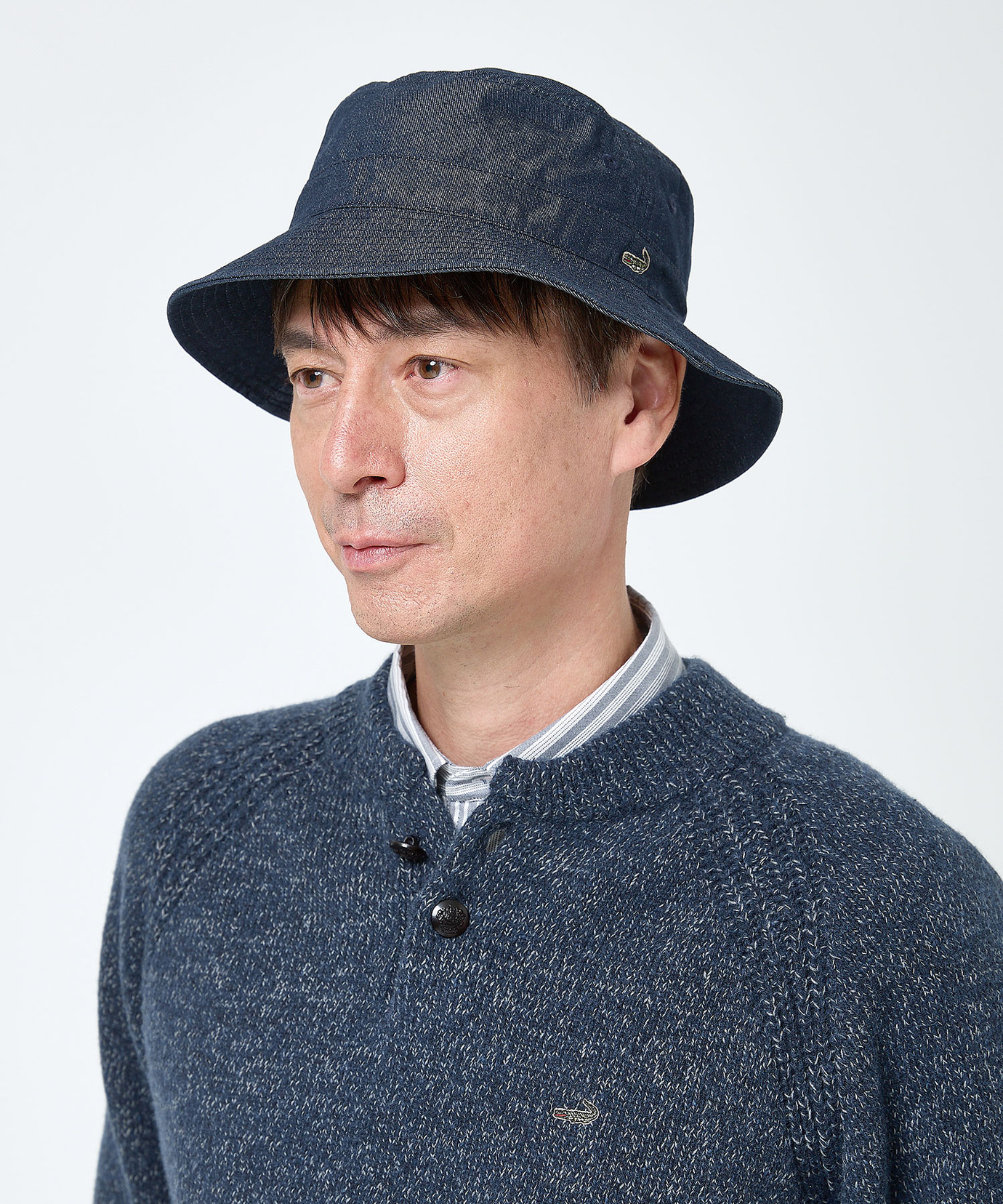 メンズ デニム ステッチ サファリハット 【UV加工】【手洗いOK】通販