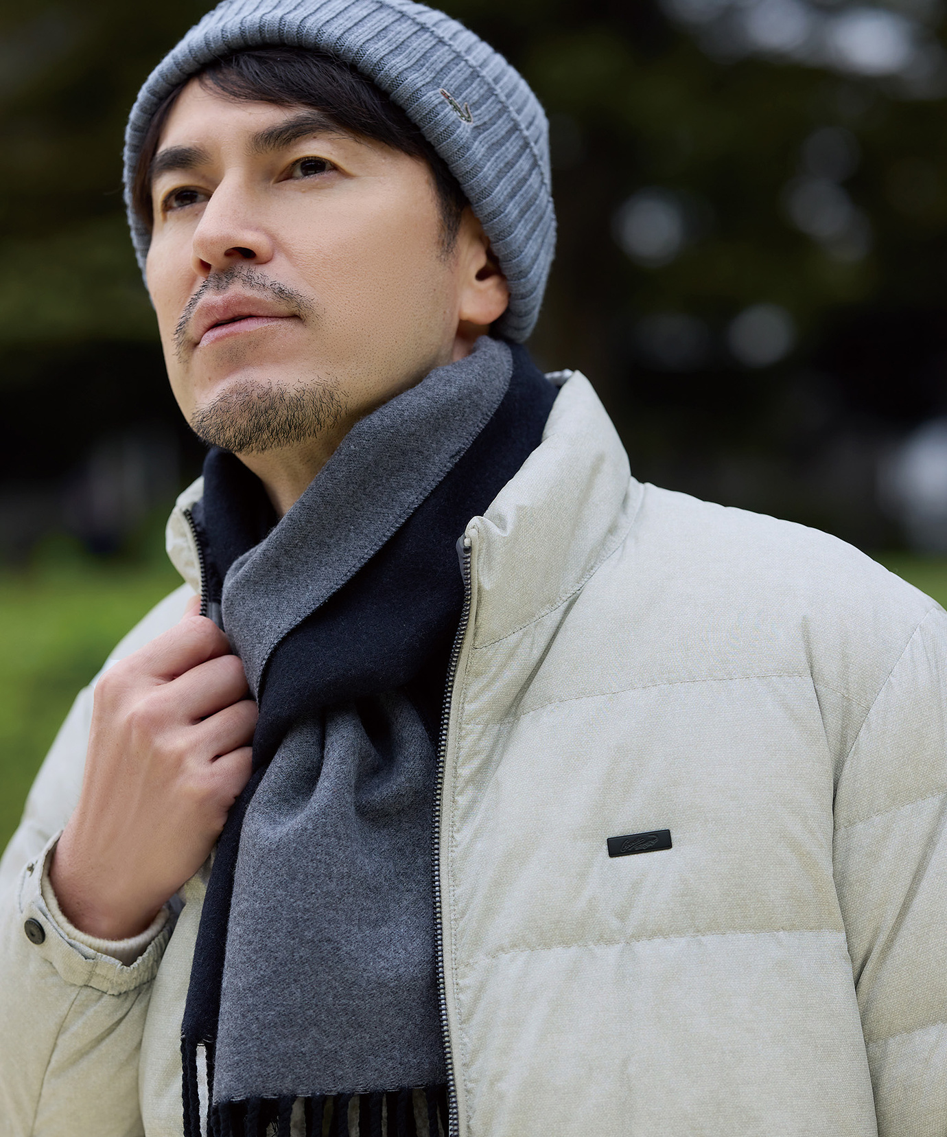 メンズ カシミア風 リバーシブル マフラー通販 [1619-57832