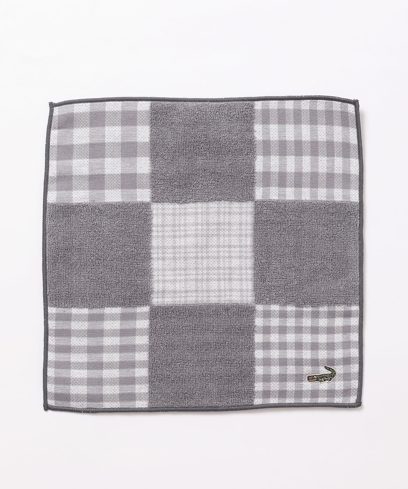 メンズ チェック柄パッチワークハンカチタオル【定番商品】【今治