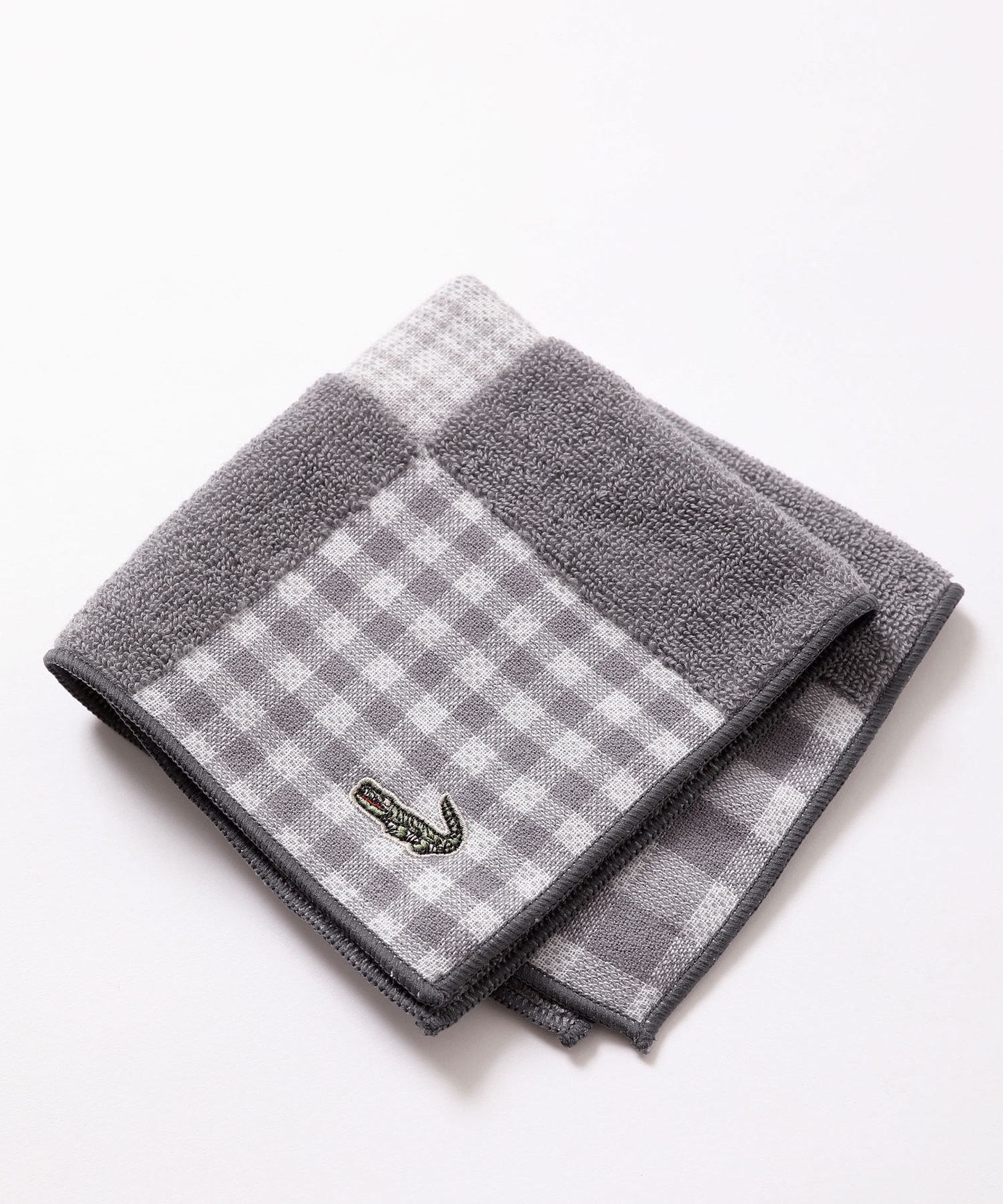 メンズ チェック柄パッチワークハンカチタオル【定番商品】【今治