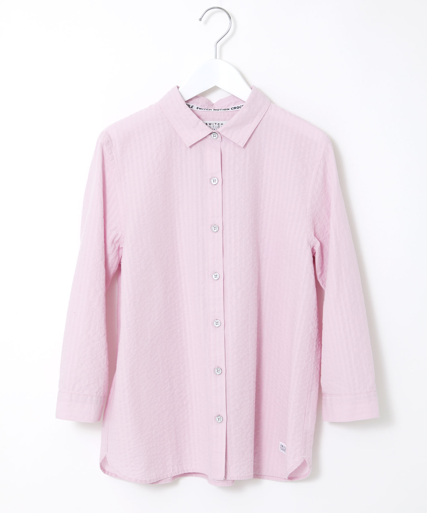 レディース スノーコットン サッカー 七分袖ブラウス【接触冷感】通販 レディース スノーコットン サッカー 七分袖ブラウス【接触冷感】通販