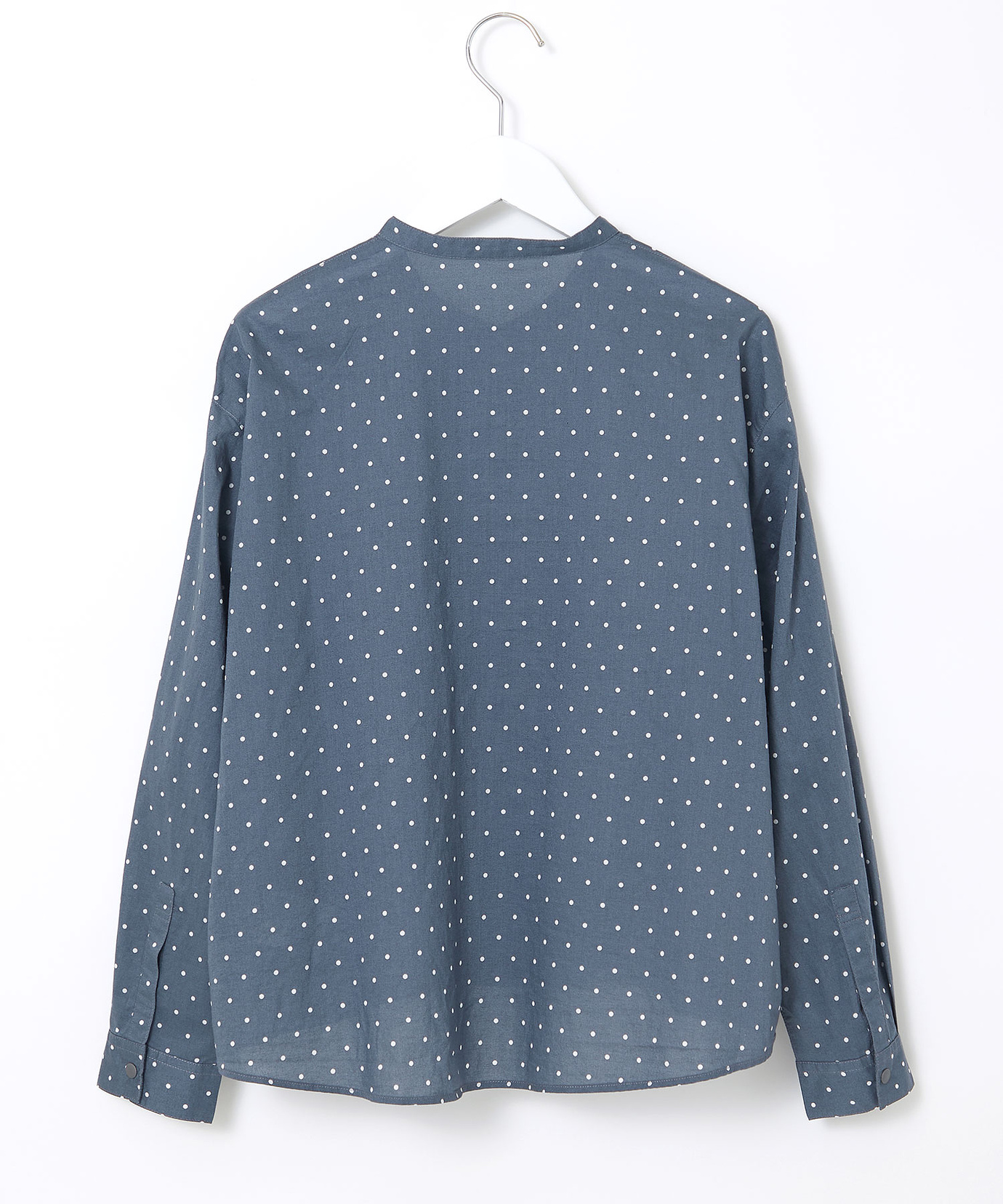 レディース コットン バンドカラー ドット ブラウス通販 [2001-56101