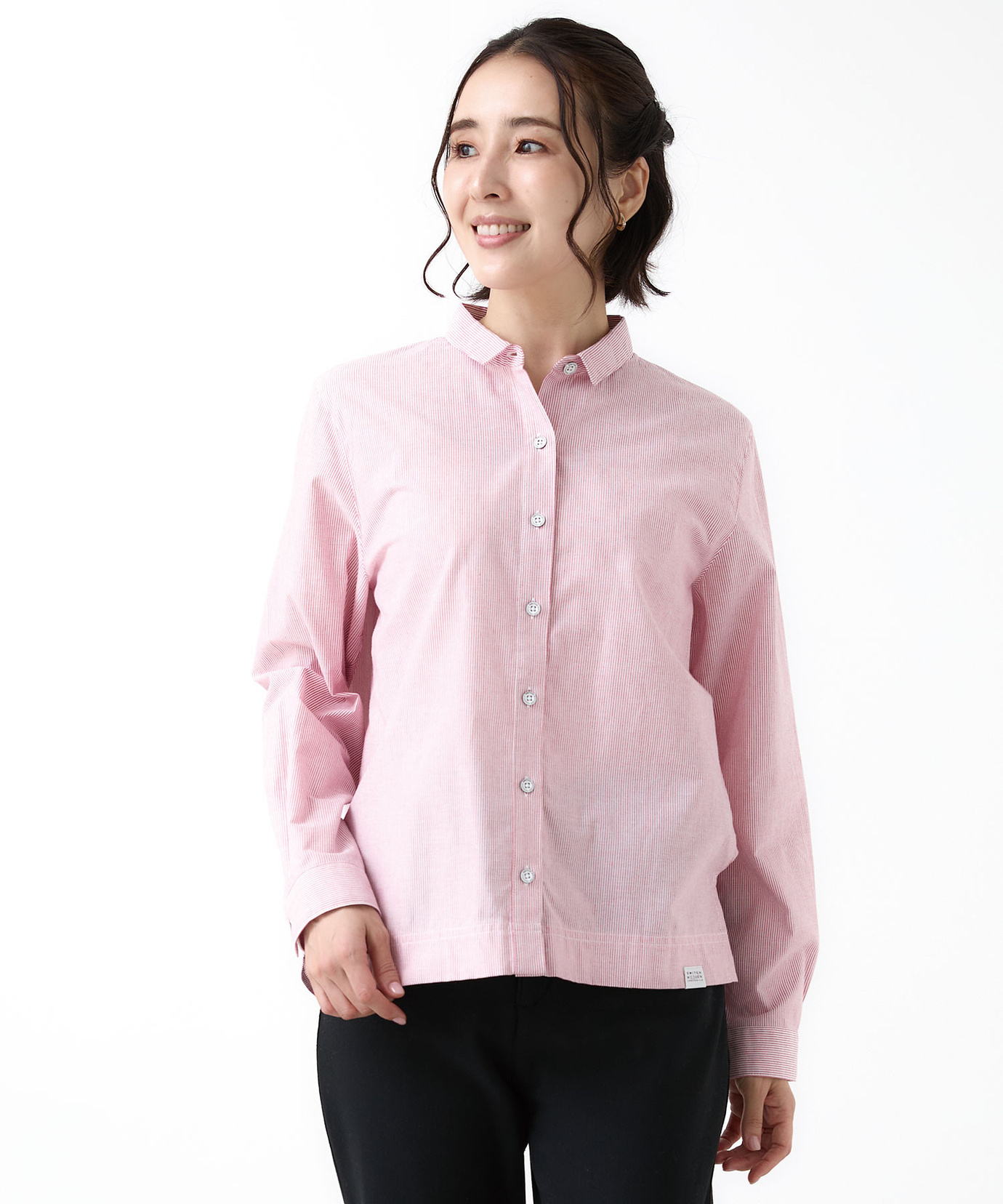 user_6ef6d735 レディース ストライプ柄 微起毛 ブラウス通販 [2001-58100