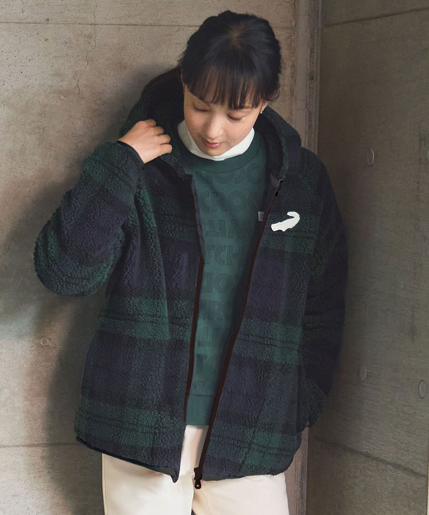 レディース チェック柄 フリース パーカ【洗濯機洗いOK】通販 [2002