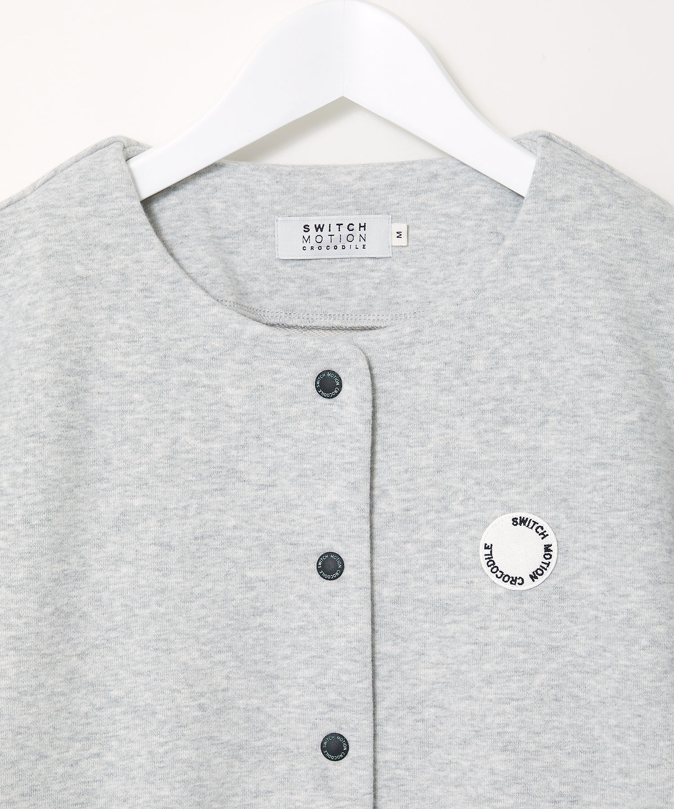 レディース ロゴワッペン ノーカラー カーディガン通販 [2002-51203