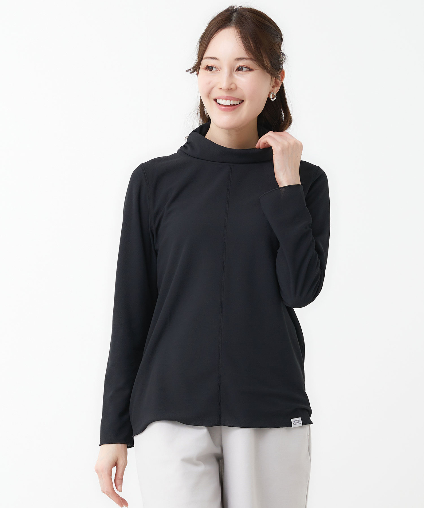 レディース シアーメロー ハイネック カットソー【UVカット】【吸汗速