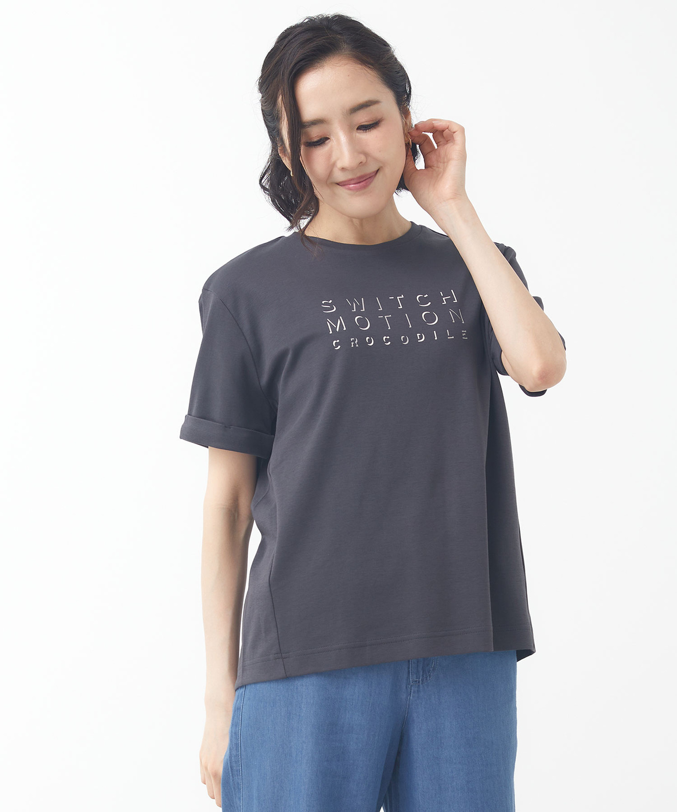 レディース ロゴプリント スムース カットソー通販 [2002-53211