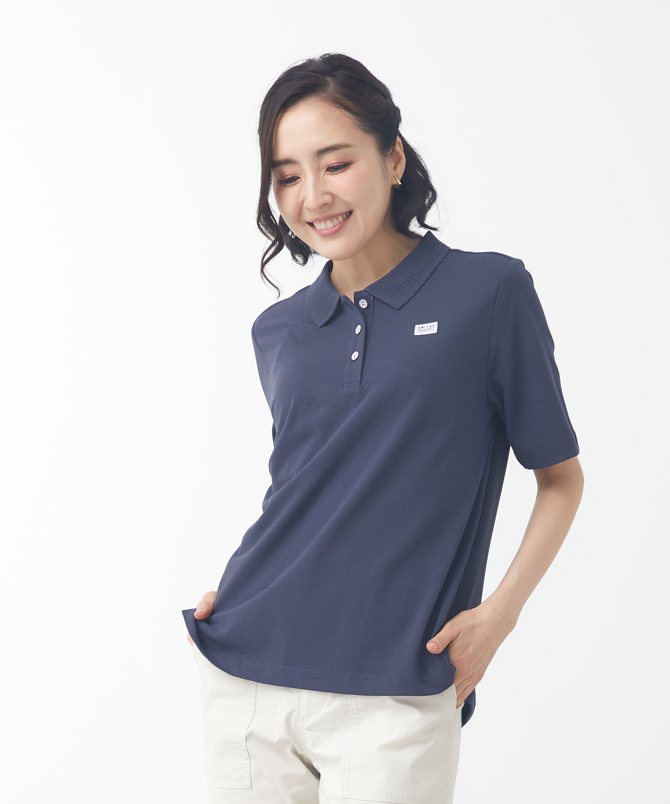 レディース スノーコットン 鹿の子 ポロシャツ【接触冷感】通販 [2002