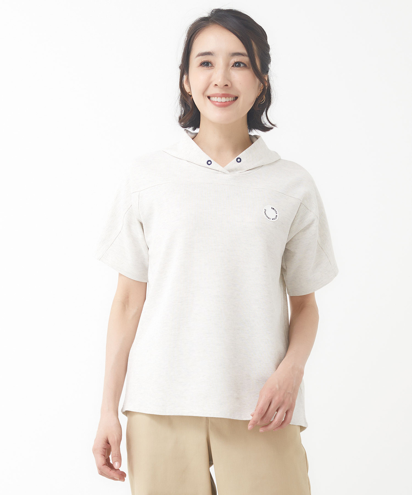 レディース 鹿の子 半袖 パーカー通販 [2002-53221] - クロコダイル