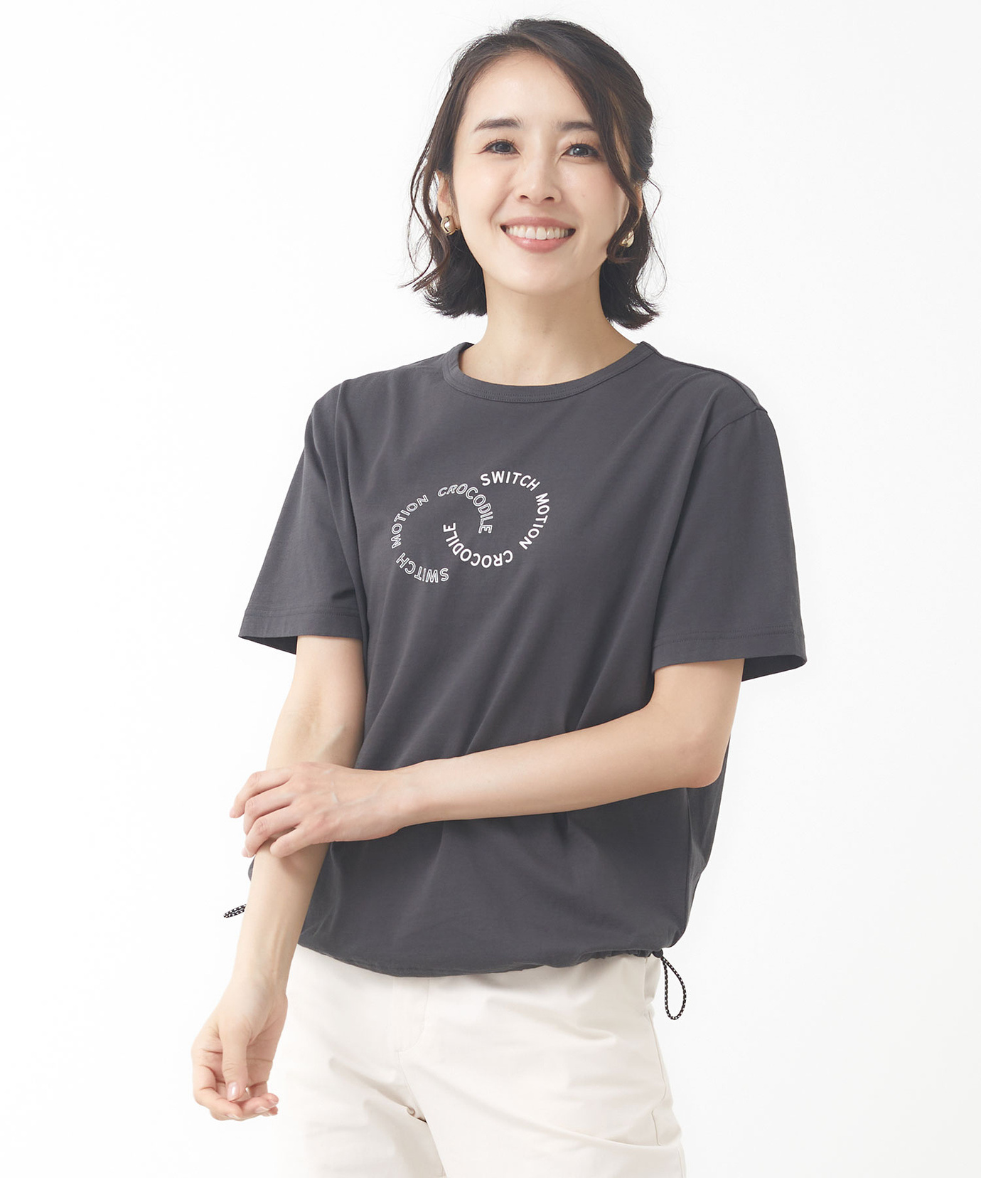 レディース ロゴリング プリント Tシャツ通販 [2002-53223