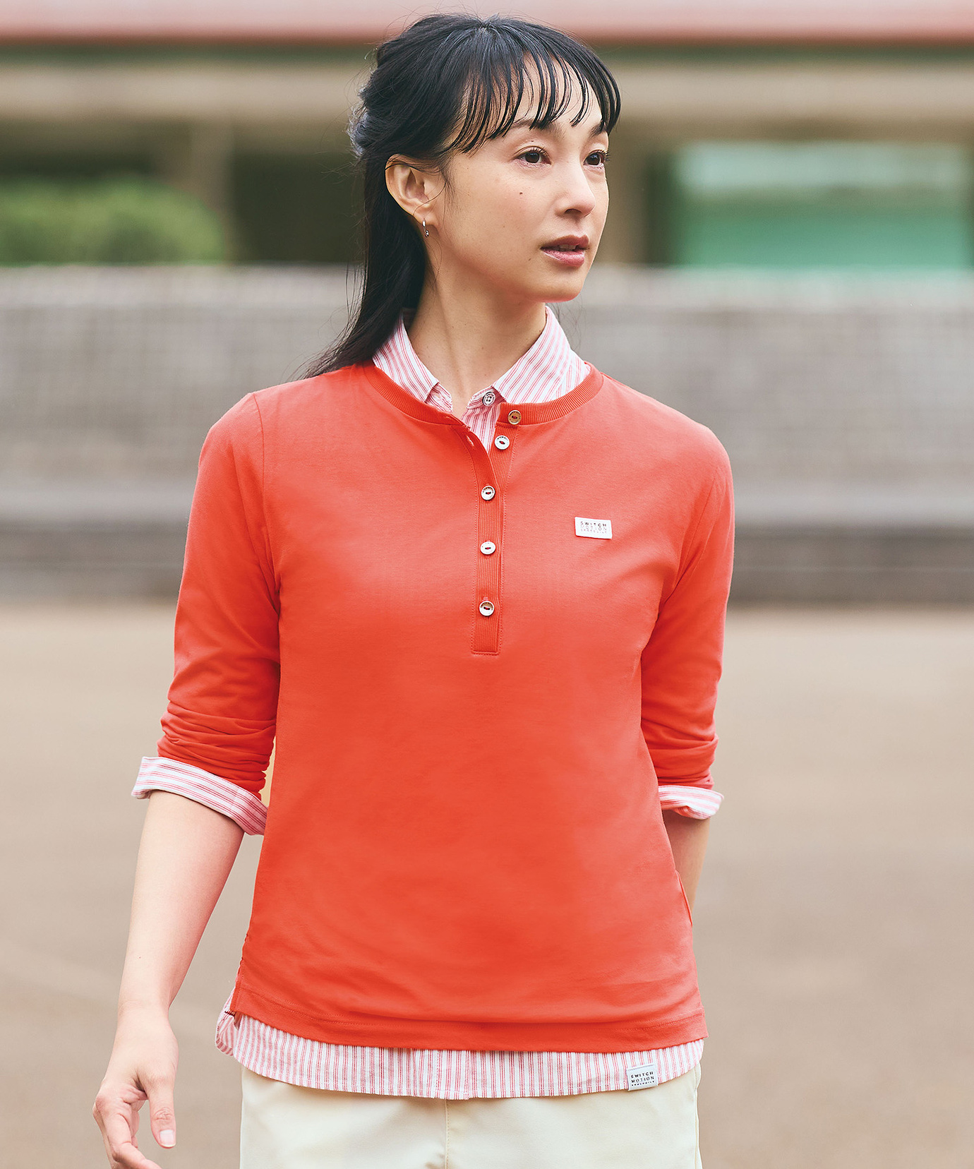 レディース ヘンリーネック 七分袖 Tシャツ通販 [2002-53233