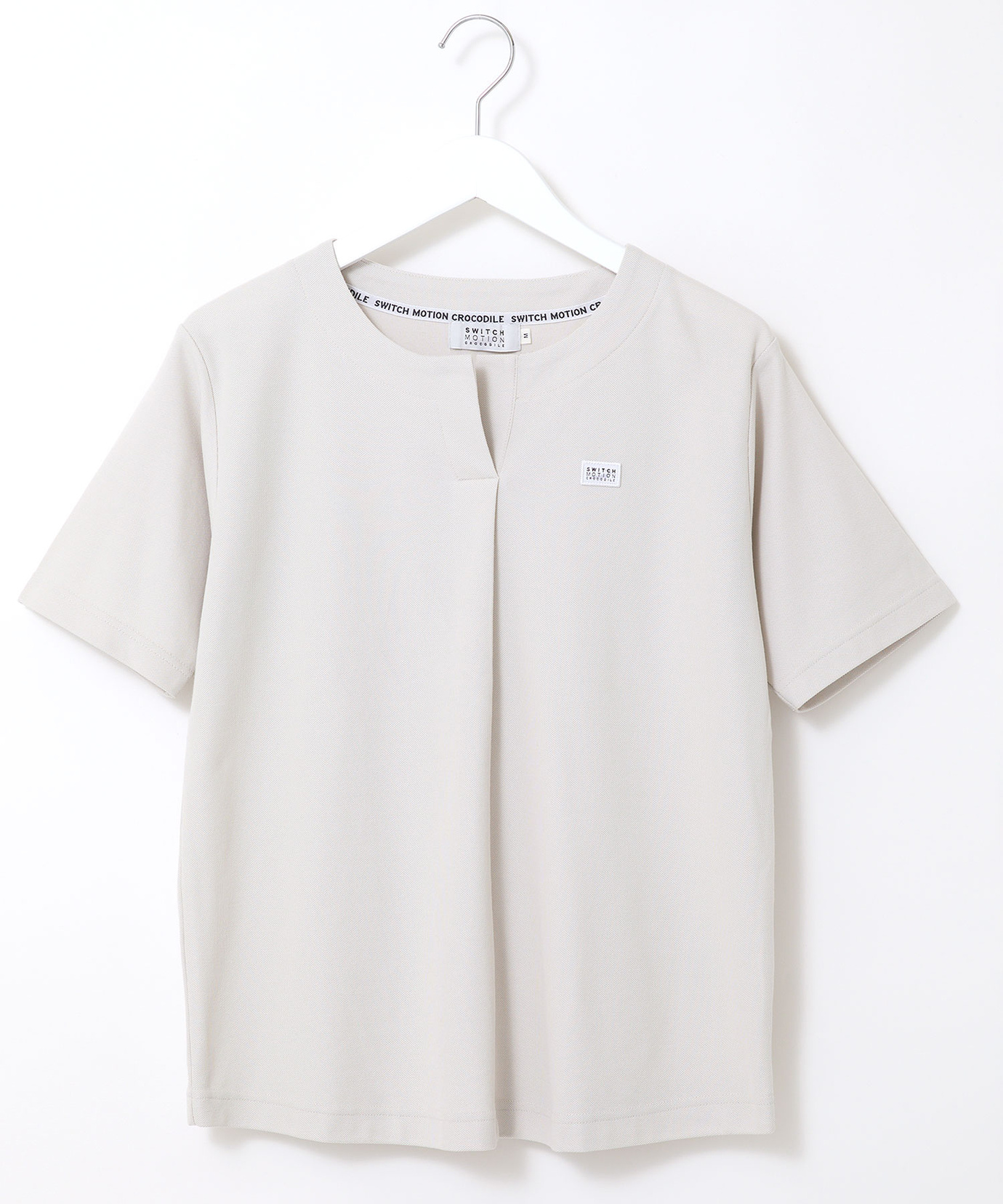 かのこ 鹿の子透かし編みオープンカラー ニットシャツ（0771KK03