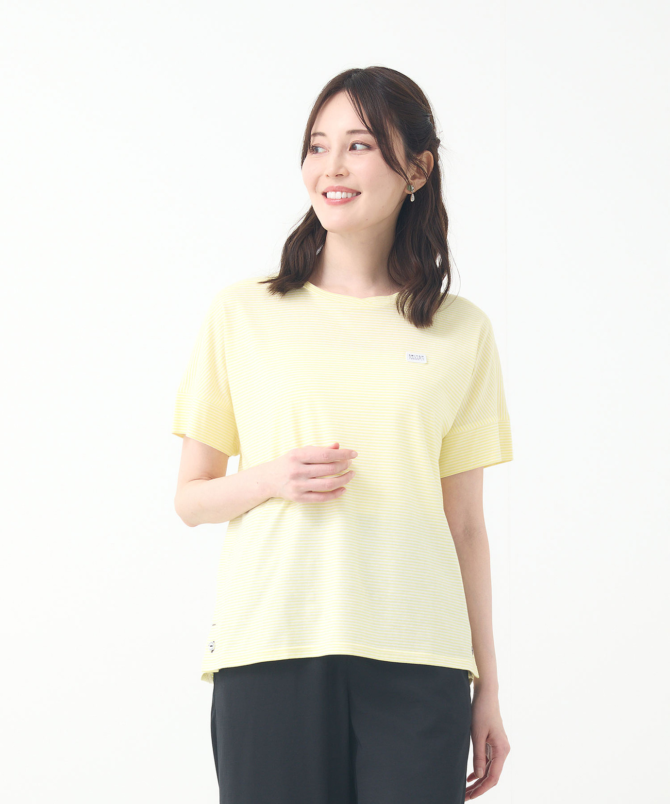 レディース 天竺 切り替えデザイン Tシャツ通販 [2002-53238