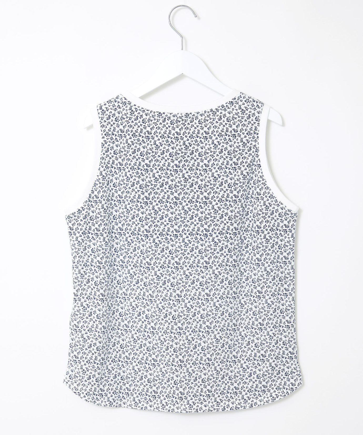 レディース 小花柄 ヘンリーネック タンクトップ通販 [2002-53241