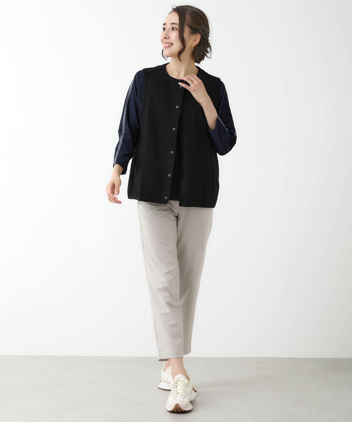 レディース バイヤス ジャカード ベスト通販 [2002-55214