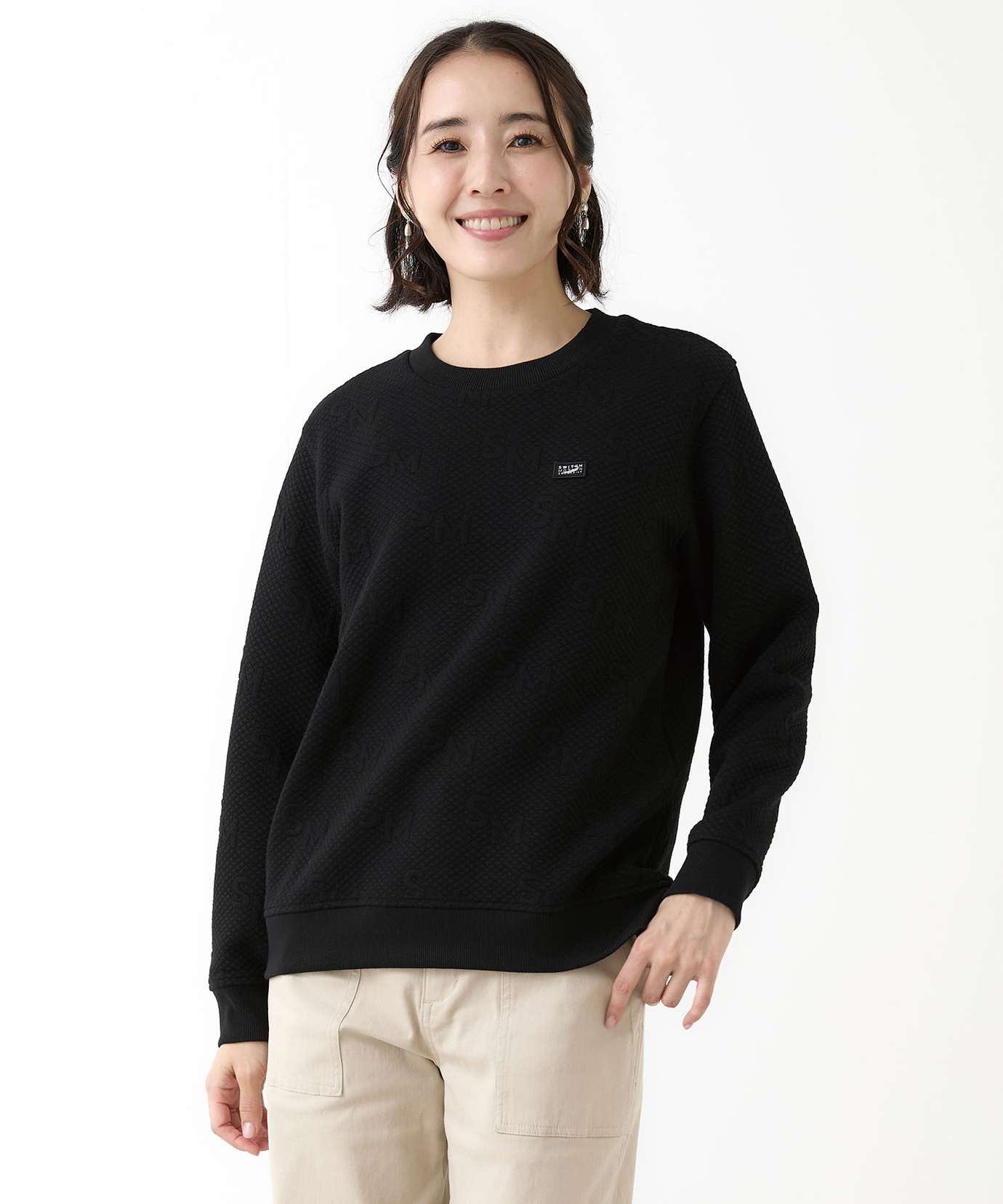 レディース ジャカード バイアス柄 スウェット通販 [2002-55215