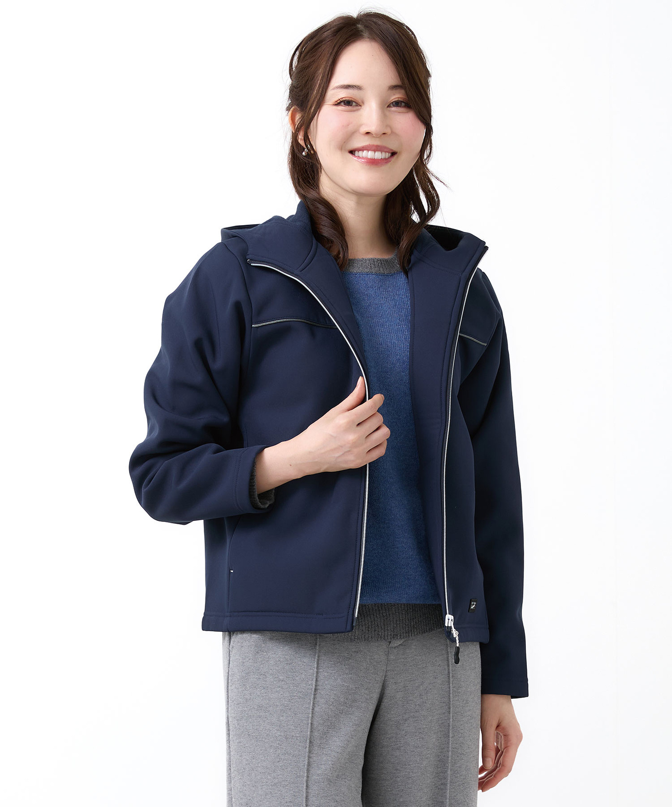 レディース ジャージ素材 フルジップ パーカー通販 [2002-55225