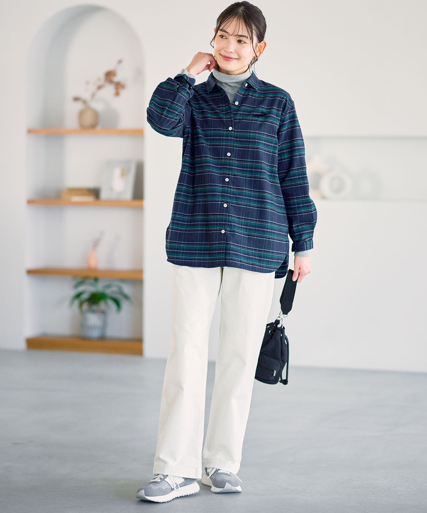 レディース リブ タートルネック カットソー通販 [2002-55230