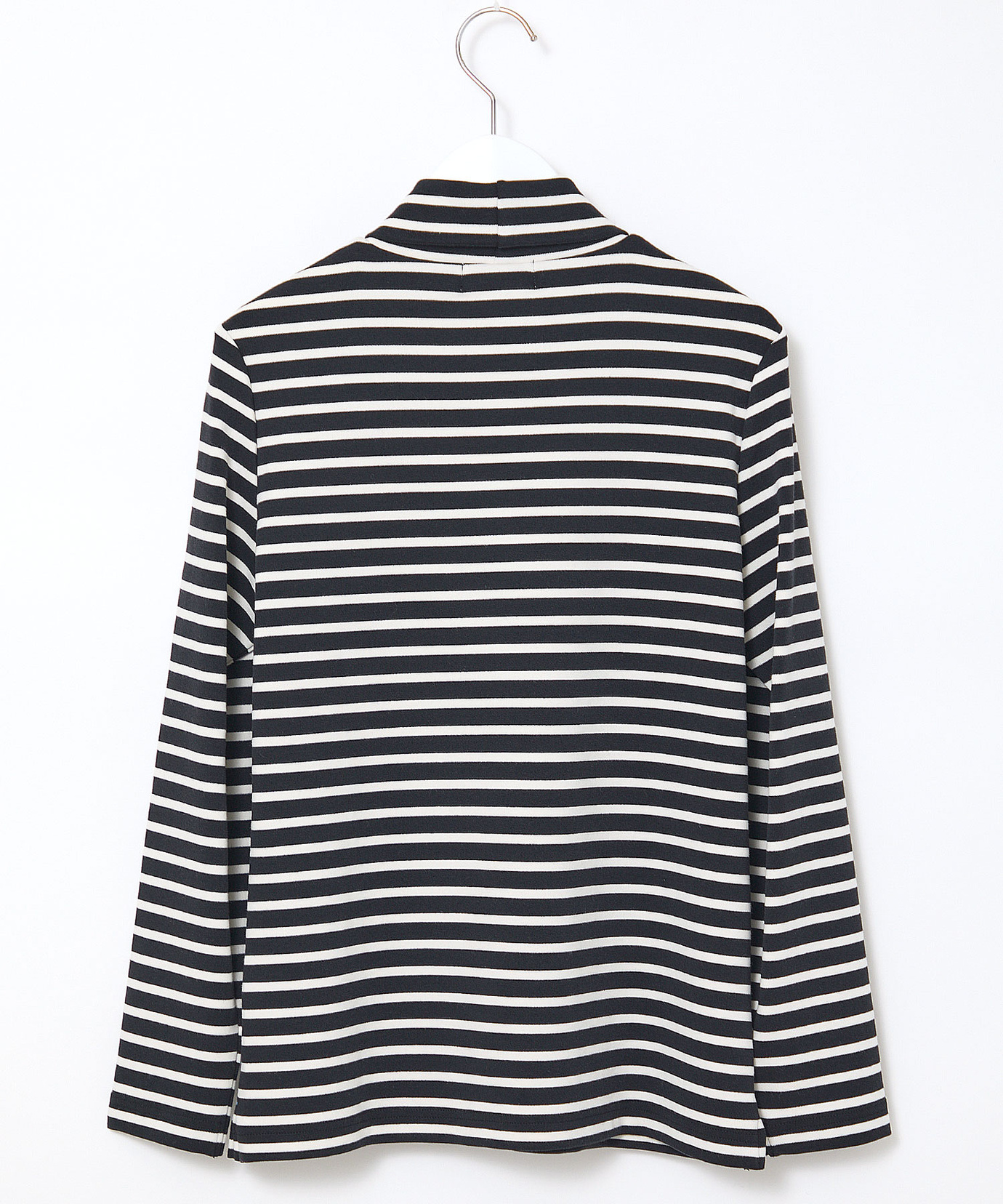 レディース 起毛ボーダー タートルネックカットソー通販 [2002-55232