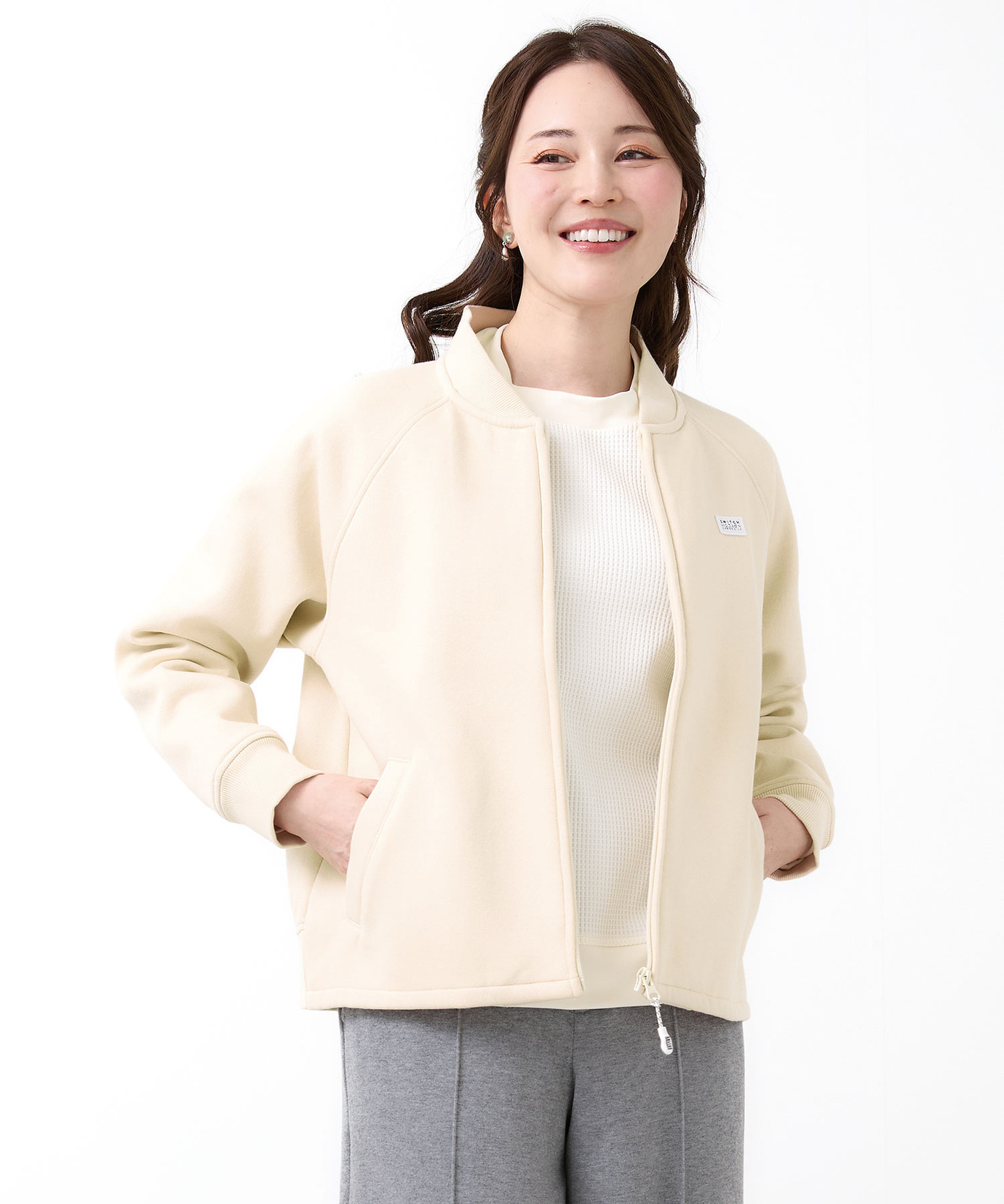 レディース 裏起毛 ラグランスリーブ ブルゾン通販 [2002-56200