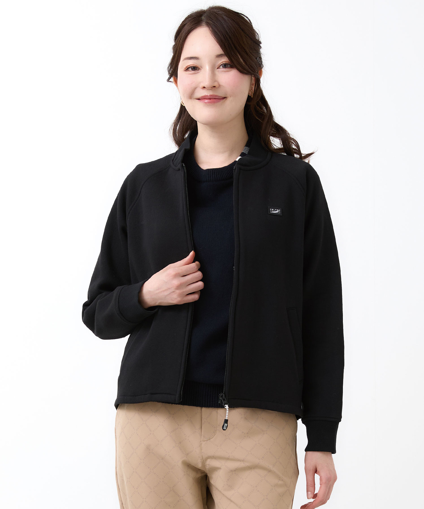 ❤ポケット付き❤ラグランスリーブノーカラージャケット【symphony 】 レディース 裏起毛 ラグランスリーブ ブルゾン通販 [2002-56200