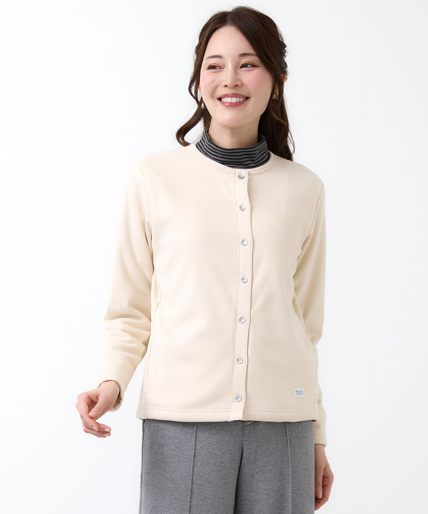 レディース 微起毛 カット カーディガン通販 [2002-56207