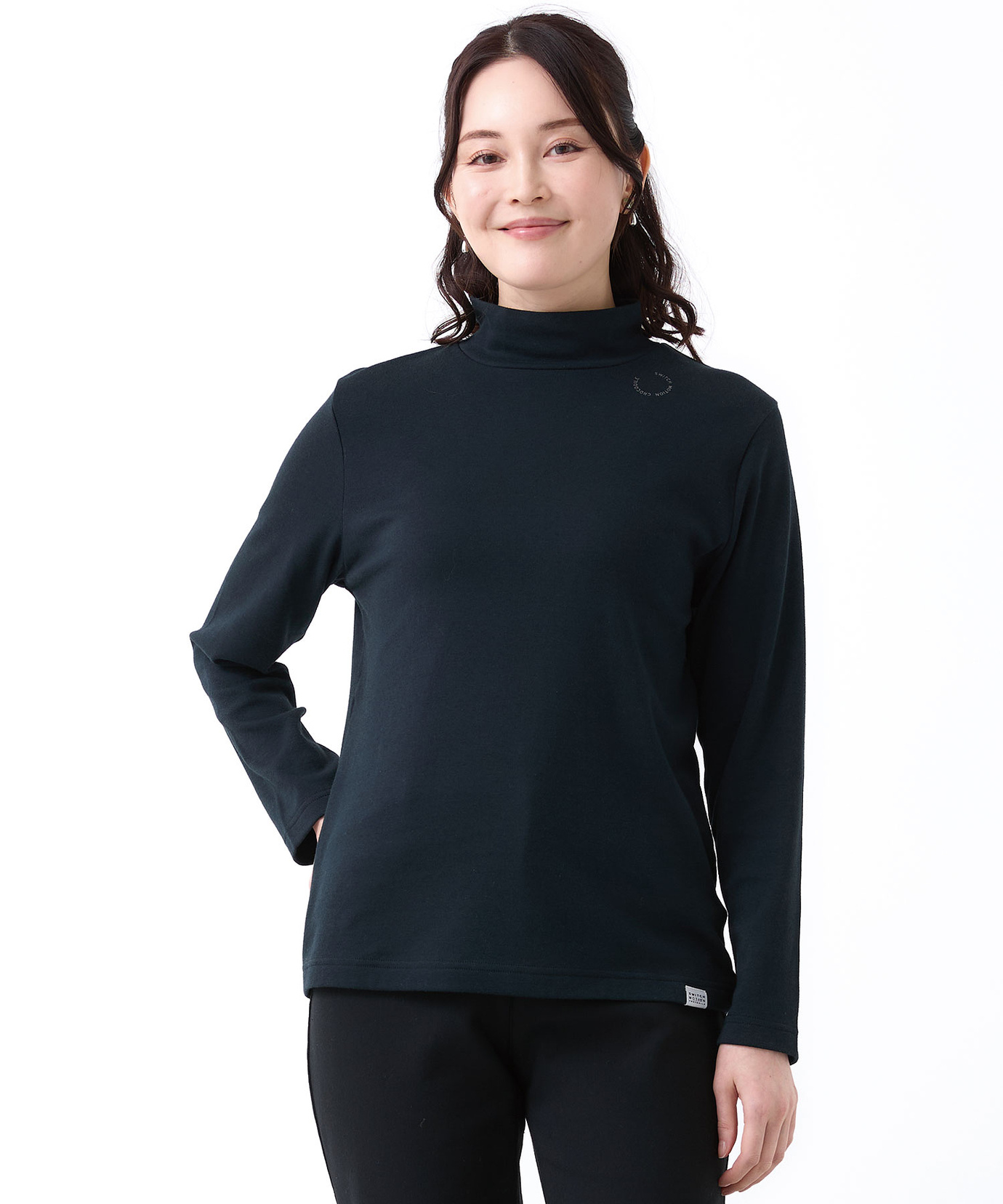 ピンクハイネックカットソー0 レディース ストレッチスムース ハイネックカットソー通販 [2002-58200