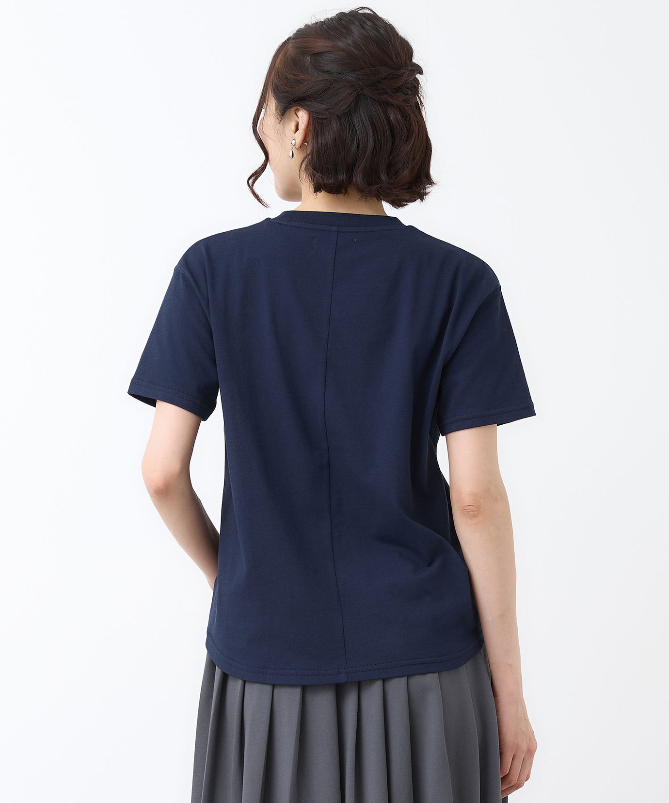 レディース プレーティング天竺 切り替えデザイン Tシャツ【吸汗速乾