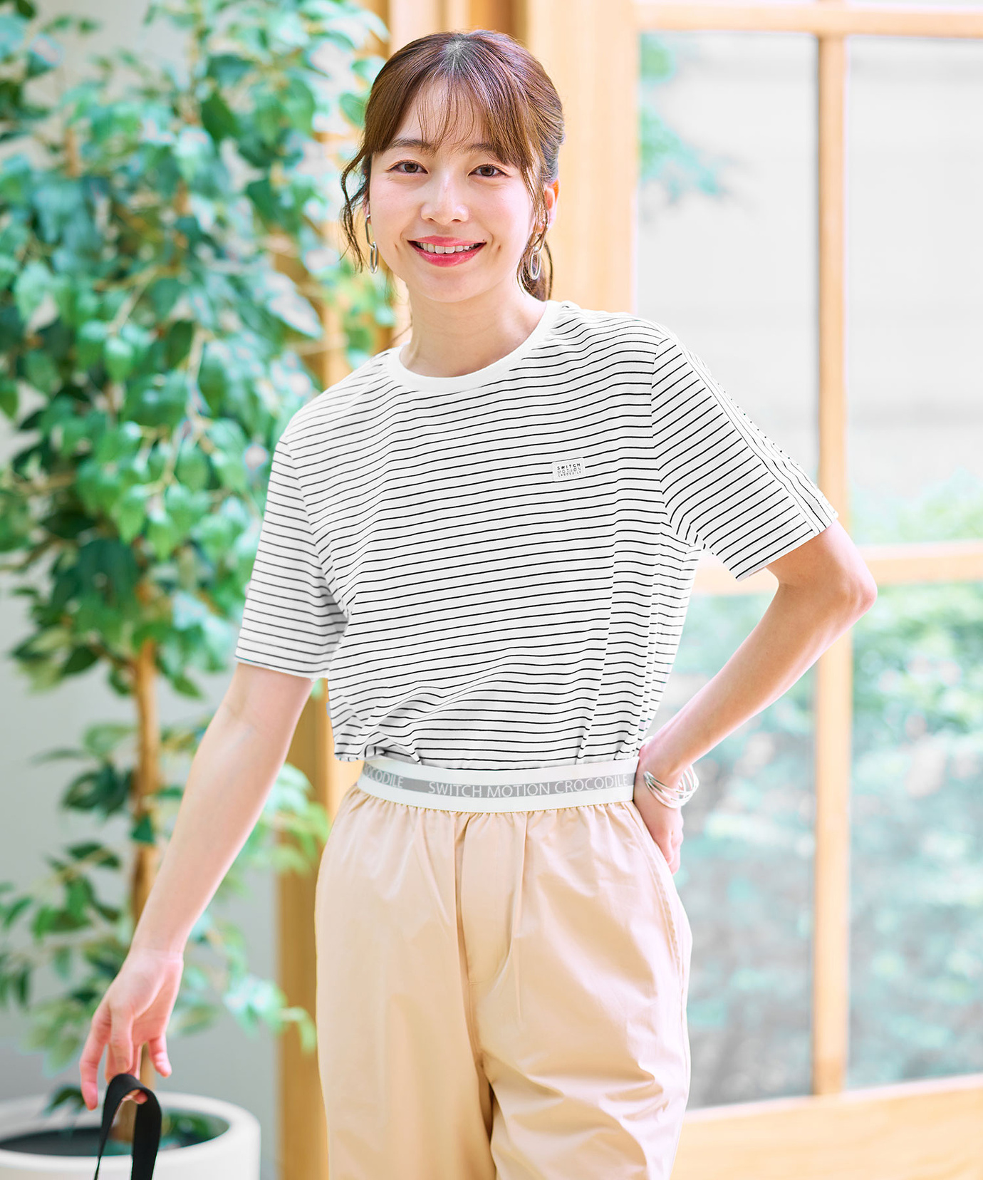 レディース スノーコットン 天竺 ボーダー Tシャツ【接触冷感】通販