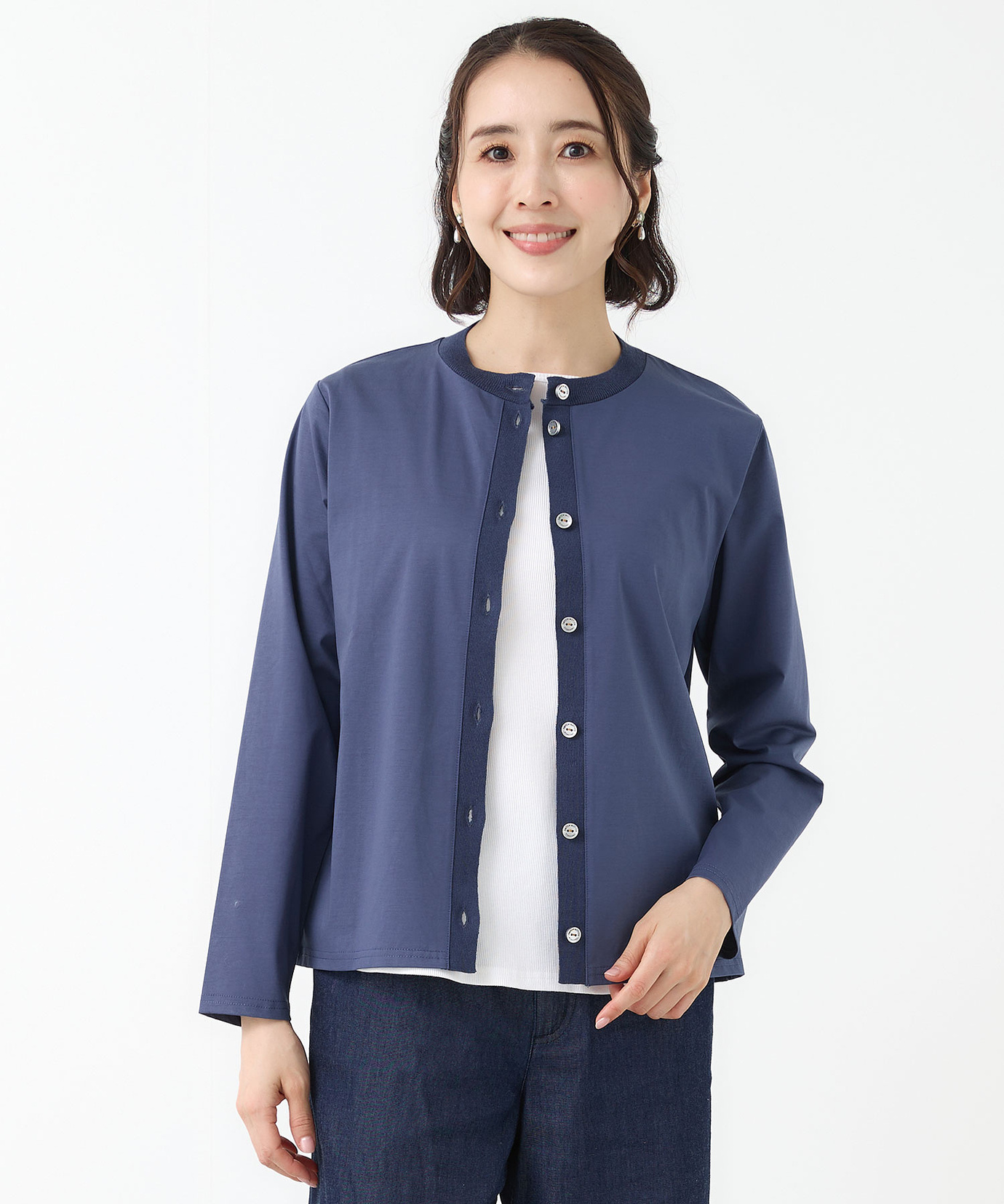 美品 JIL SANDER NAVYナイロンコート CFCLカーディガンおまとめ レディース アンサンブル カット カーディガン通販 [2002-63231