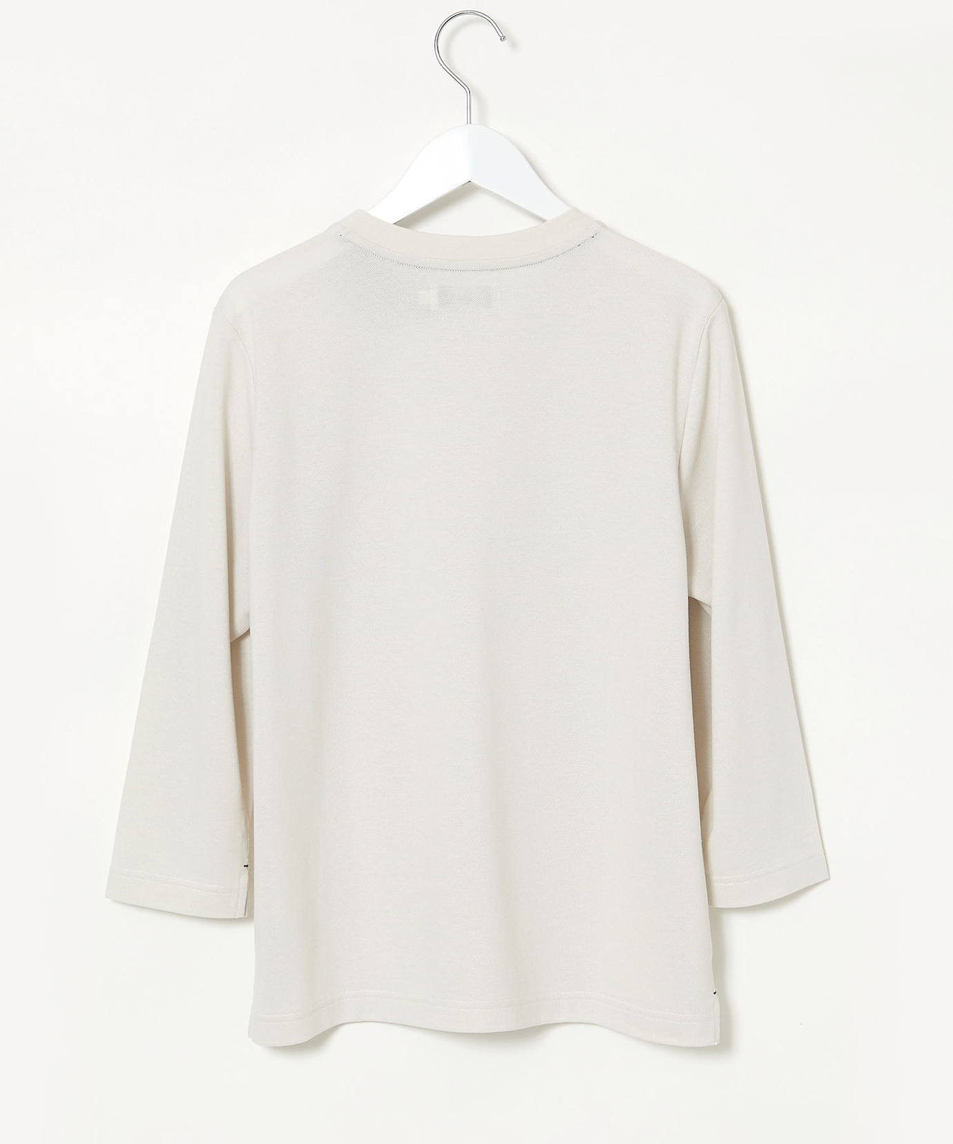 レディース 鹿の子編み ボーダー配色 7分袖Tシャツ通販 [2002-65202