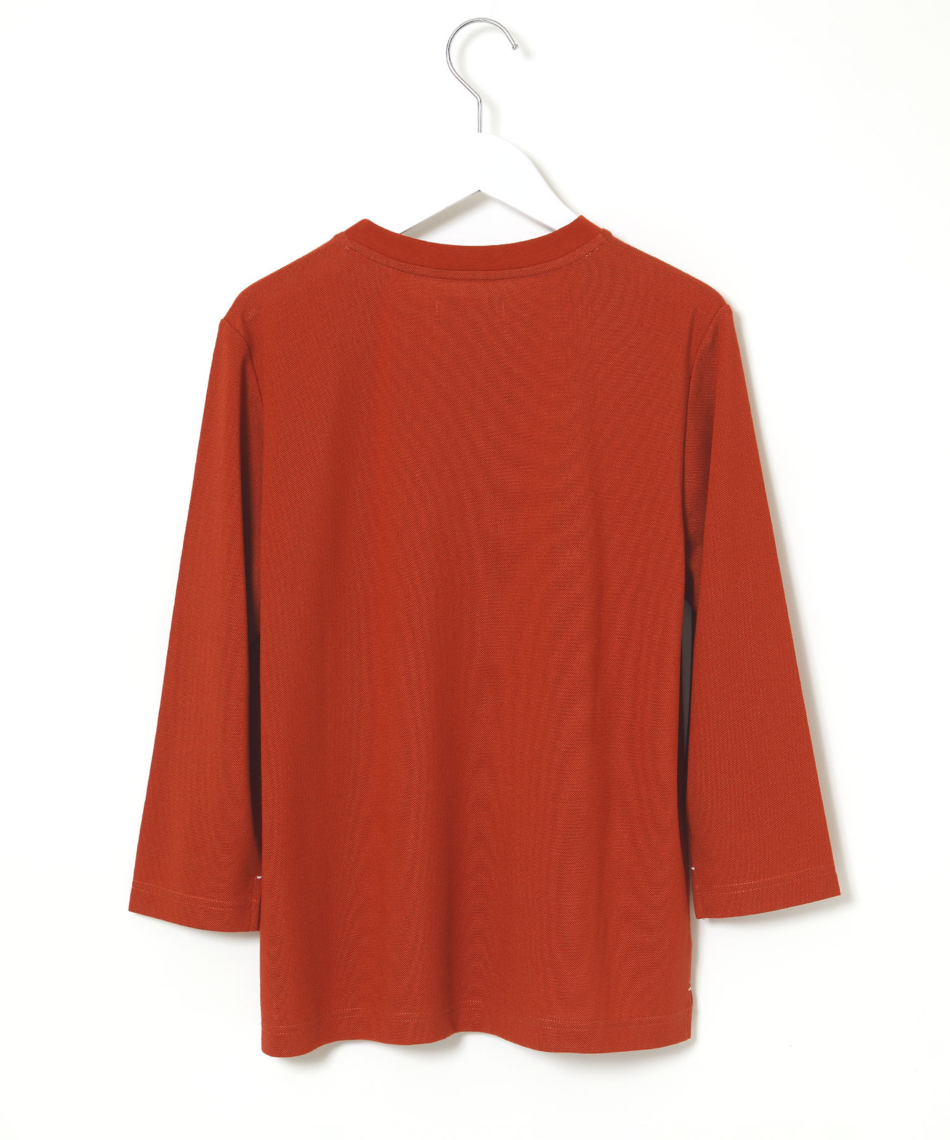 レディース 鹿の子編み ボーダー配色 7分袖Tシャツ通販 [2002-65202