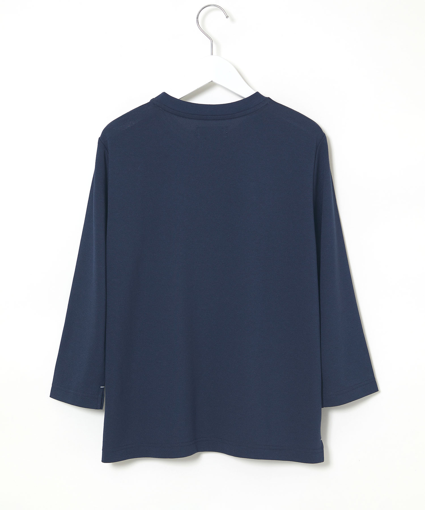 レディース 鹿の子編み ボーダー配色 7分袖Tシャツ通販 [2002-65202