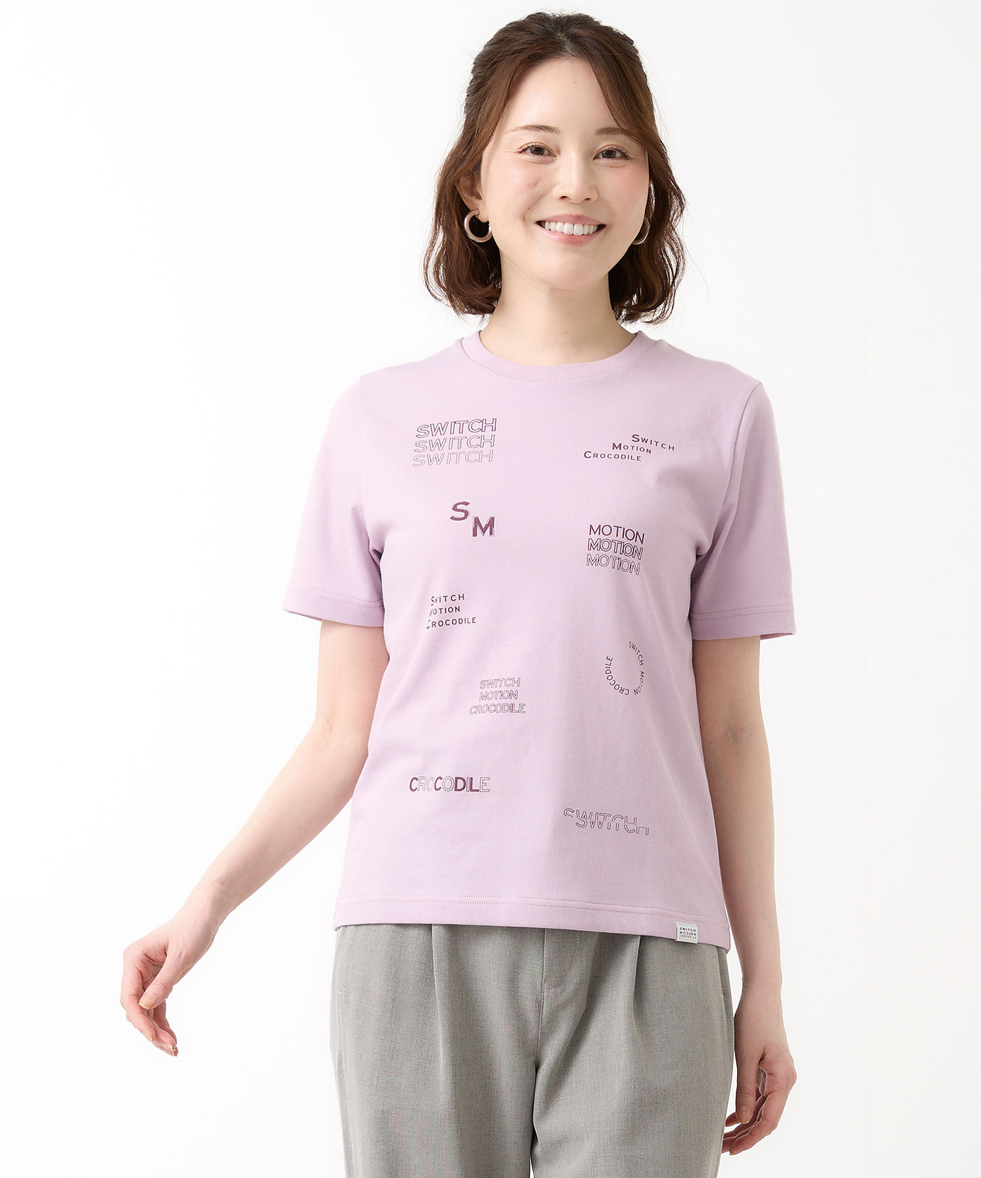レディース ロゴモチーフ プリント Tシャツ通販 [2002-65204