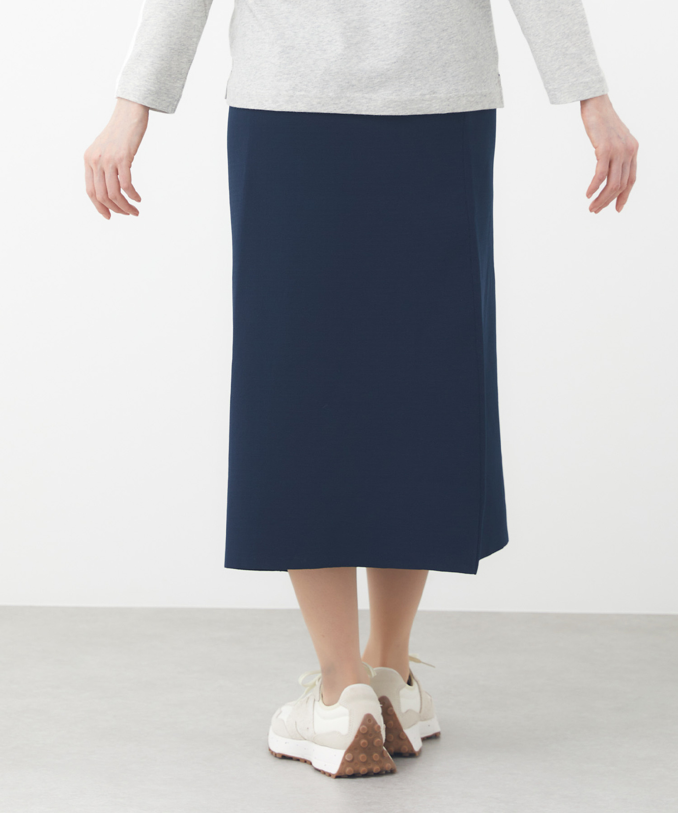 レディース サークルロゴプリント ニット スカート【手洗いOK】通販