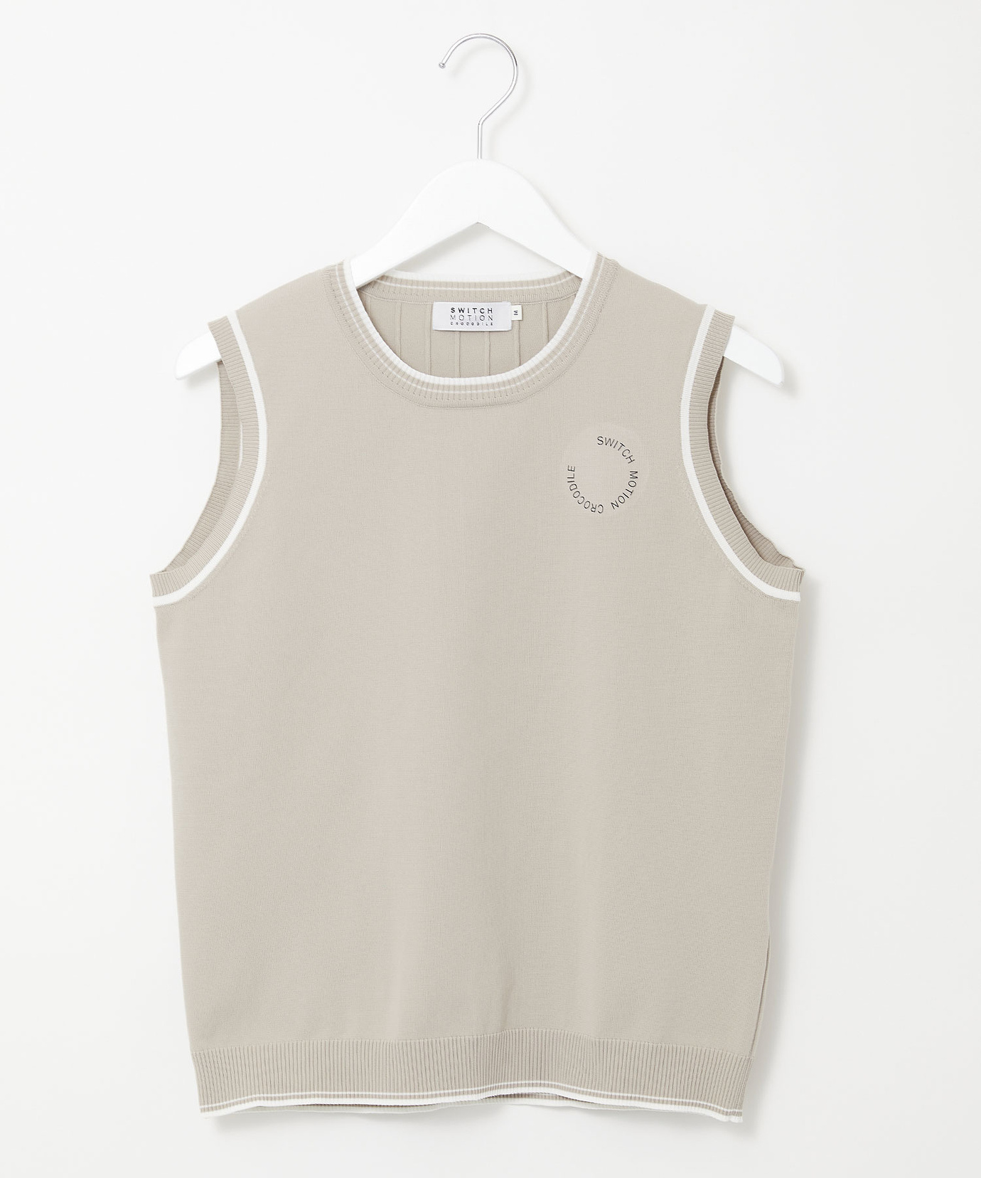 レディース ロゴサークル ニット ベスト【手洗いOK】通販 [2003-51304