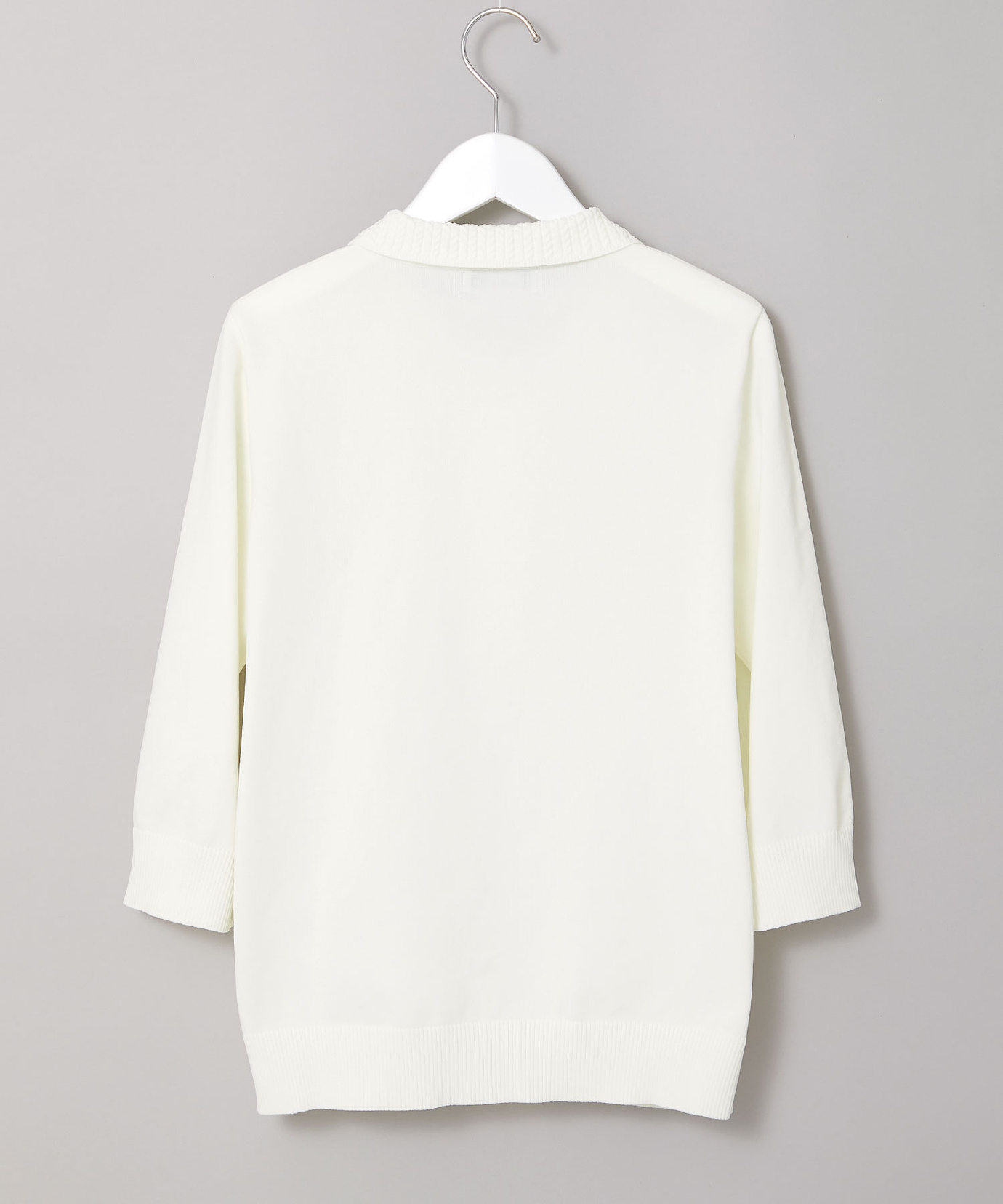 レディース 七分袖 ニット ポロシャツ【手洗いOK】通販 [2003-55301