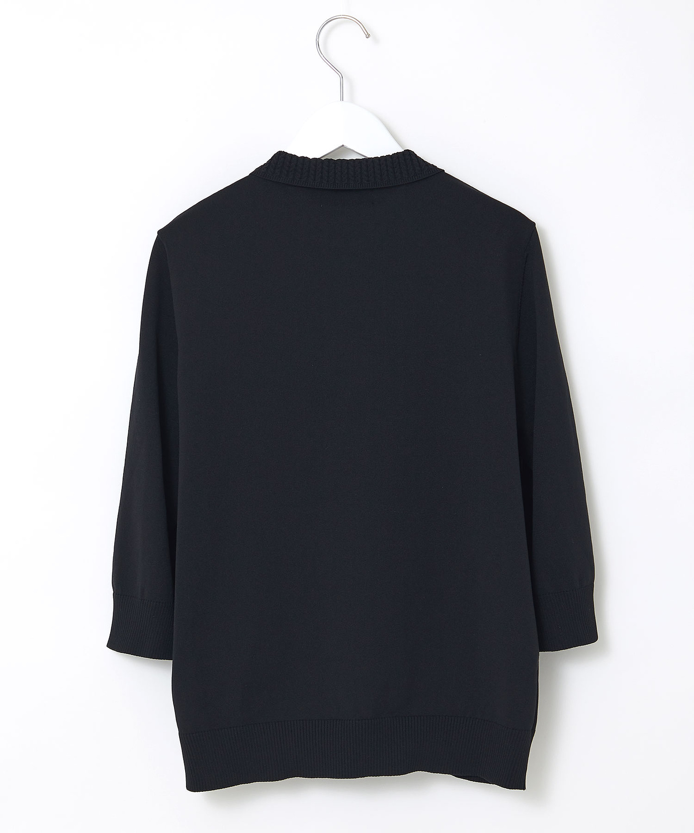 レディース 七分袖 ニット ポロシャツ【手洗いOK】通販 [2003-55301