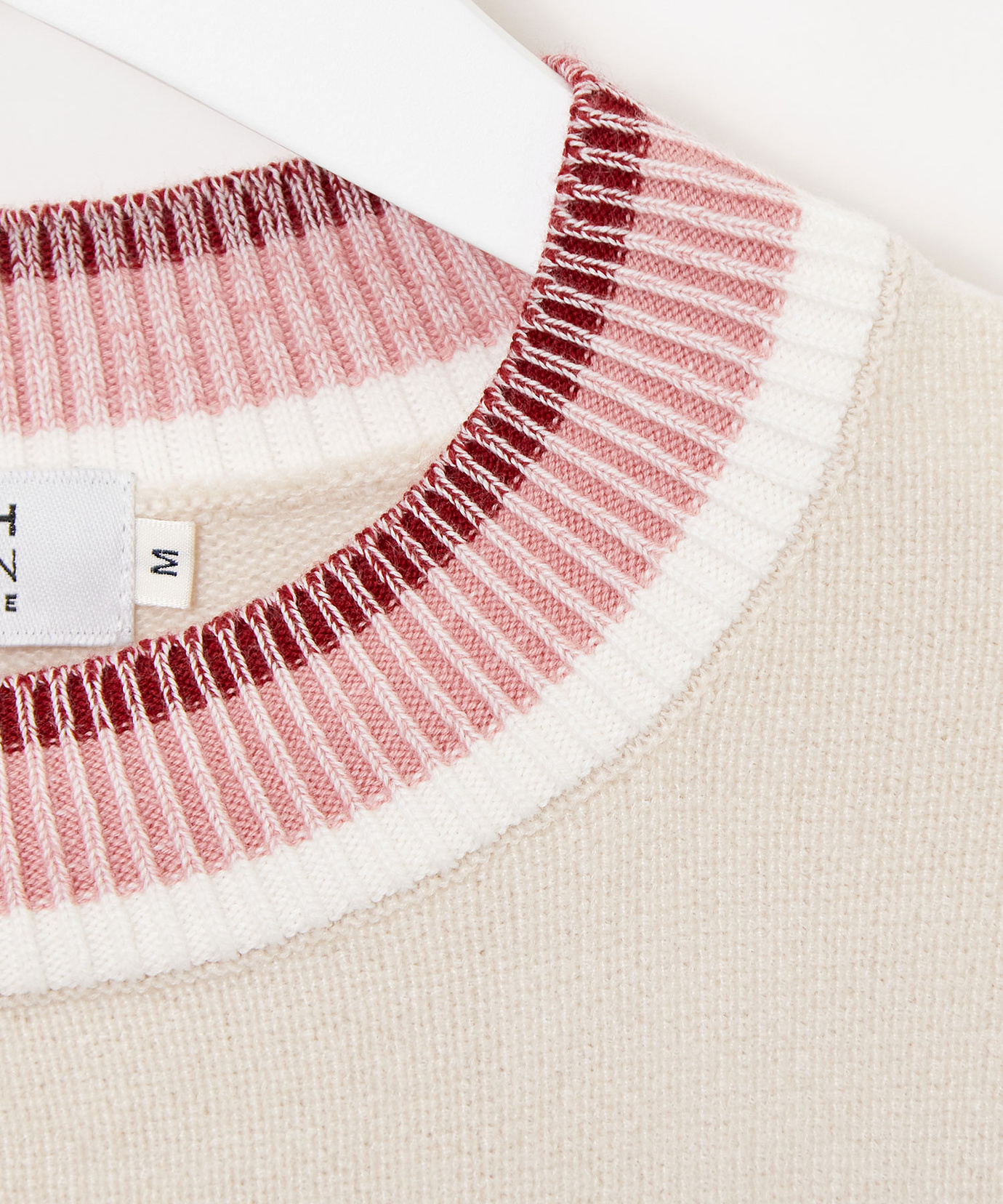 レディース 襟配色 ハイネックプルオーバー ニット通販 [2003-57301