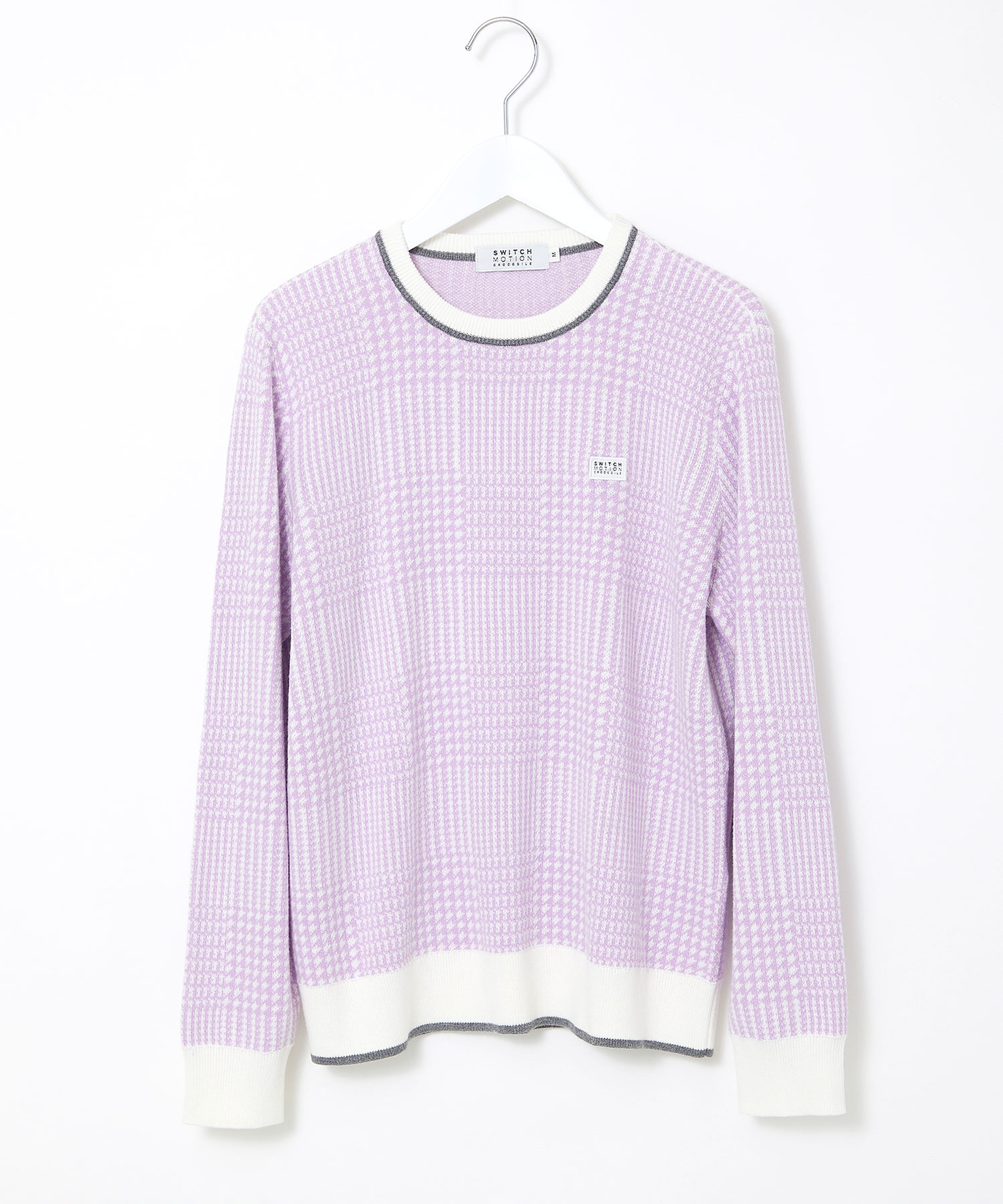 レディース ウールブレンド 千鳥柄チェック 配色 ニット通販 [2003