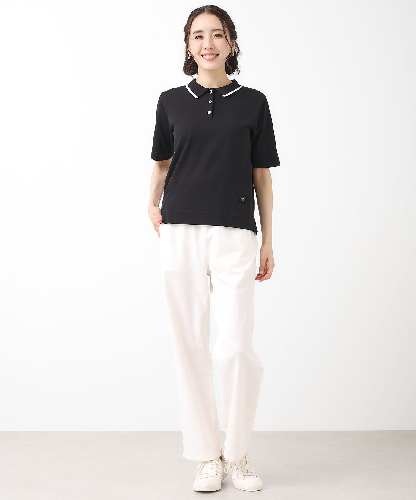 レディース 襟パイピング ニット ポロシャツ【ZERO POLO SHIRT】通販